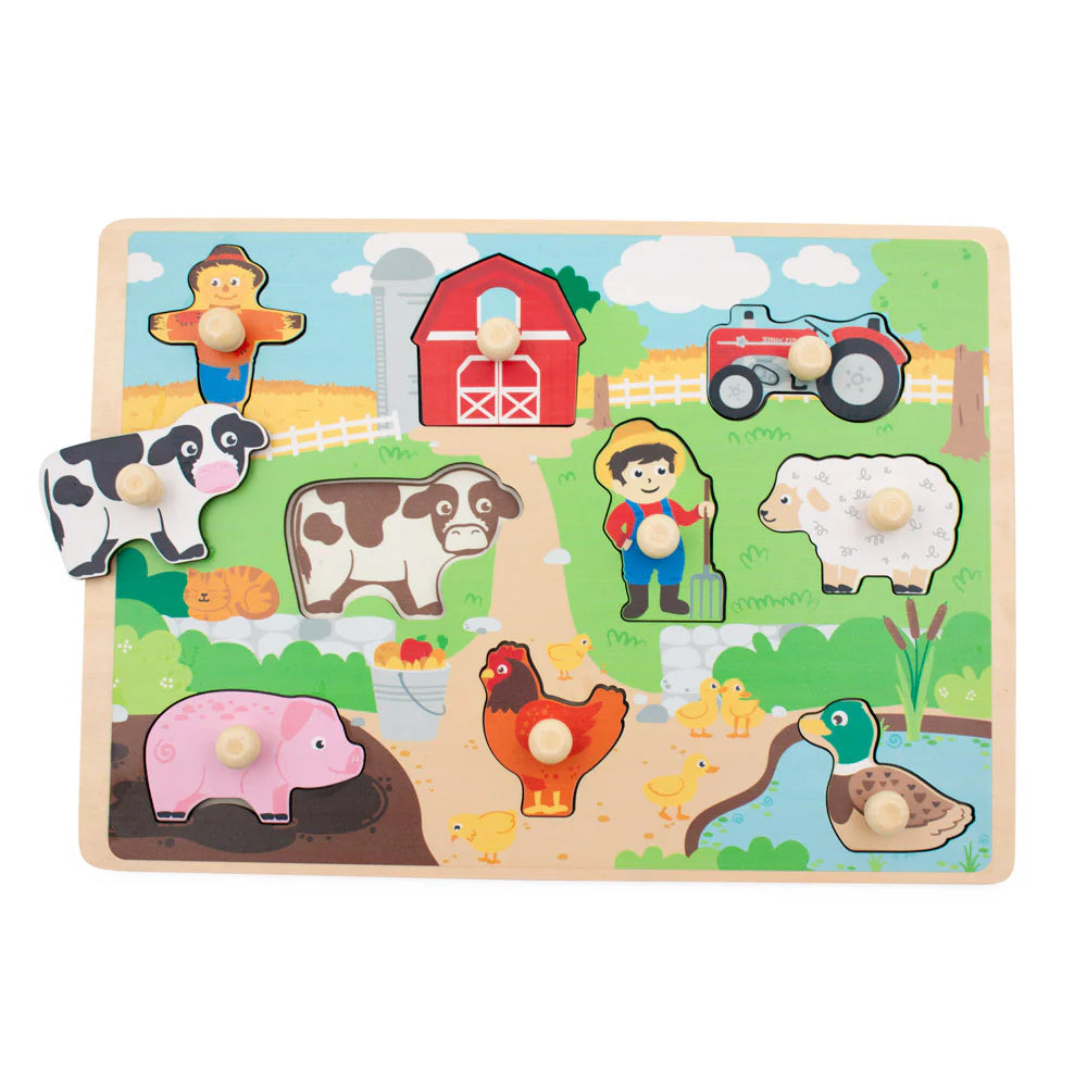 Inside Out Toys - Farm - Peg Puzzle