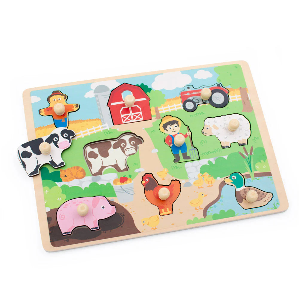 Inside Out Toys - Farm - Peg Puzzle