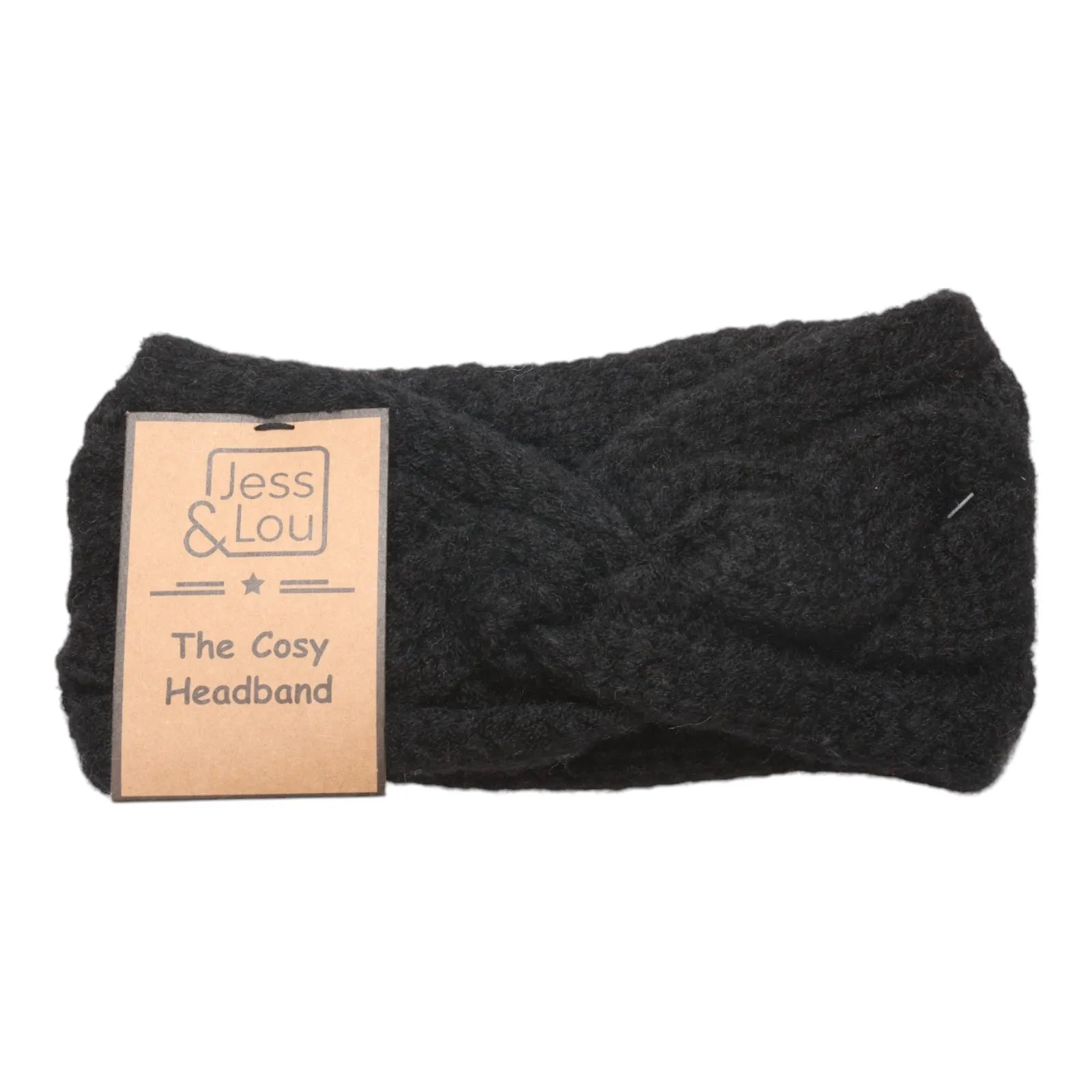 Jess & Lou Cosy Cable Knit Front Knot Headband