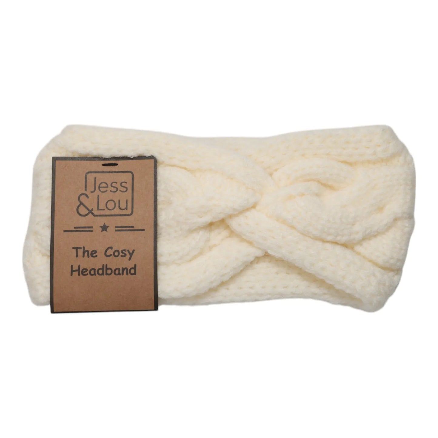 Jess & Lou Cosy Cable Knit Front Knot Headband