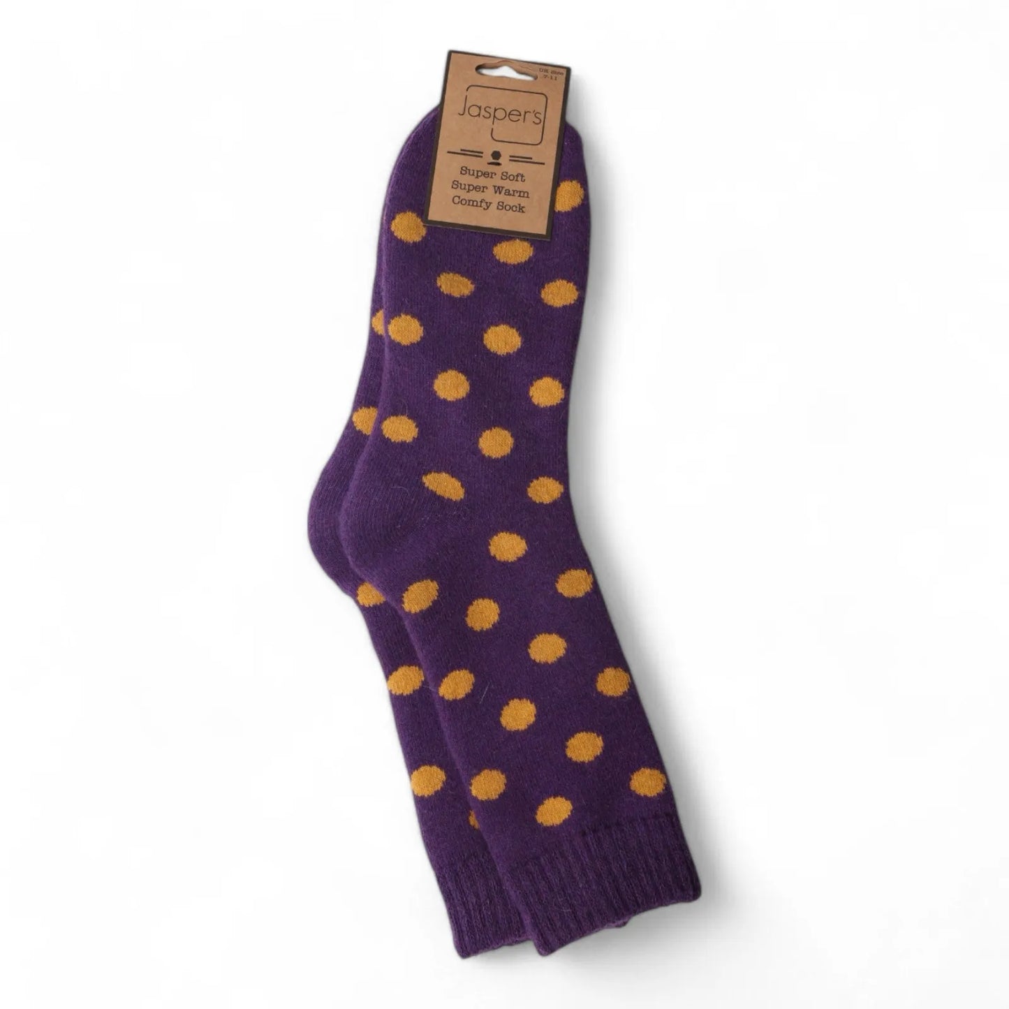 Jess & Lou Purple Spot Cosy Socks