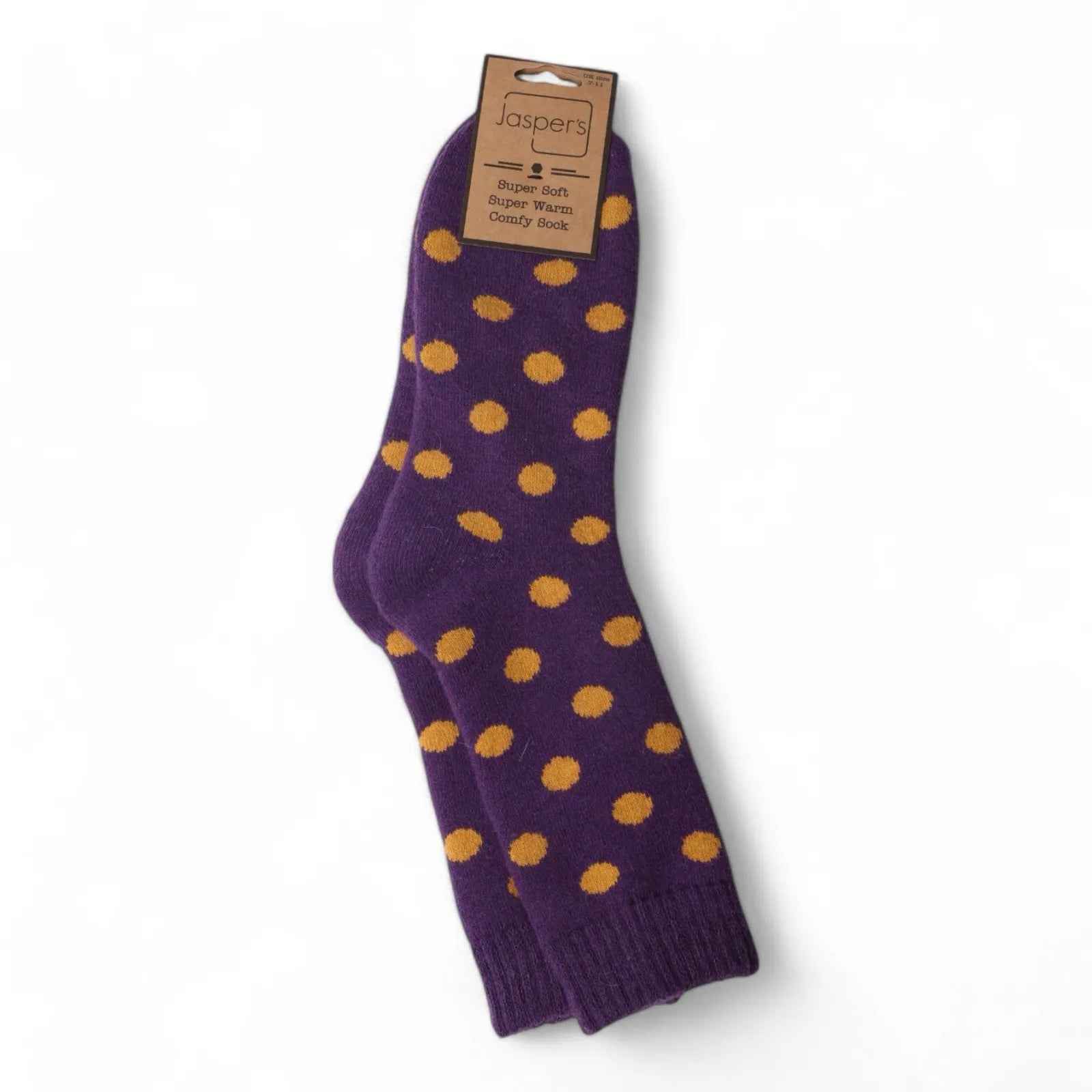 Jess & Lou Purple Spot Cosy Socks
