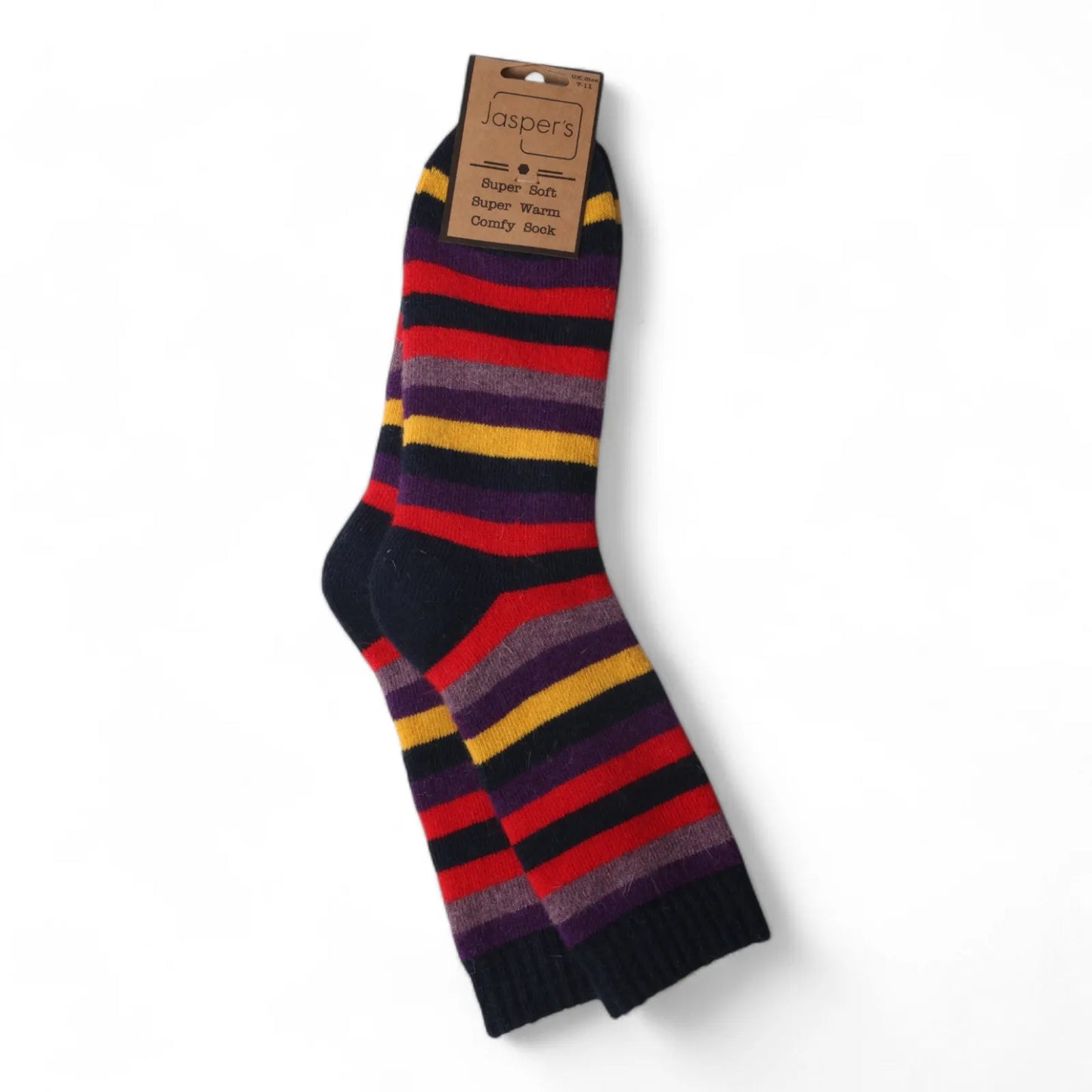 Jess & Lou Red Multi-Stripe Cosy Socks