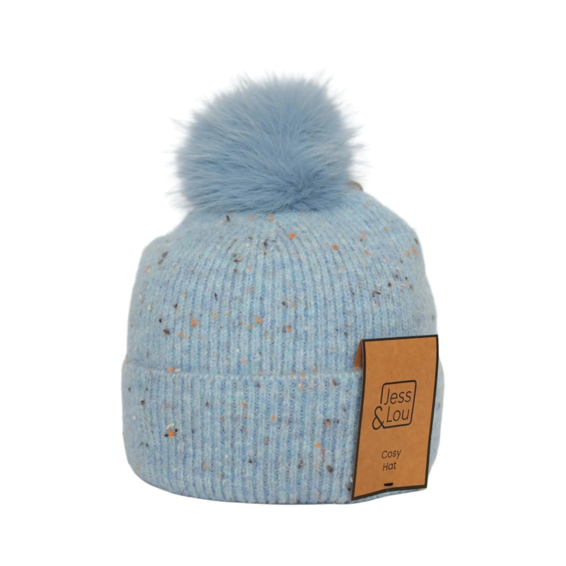 Jess & Lou Speckle Rib Bobble Hat