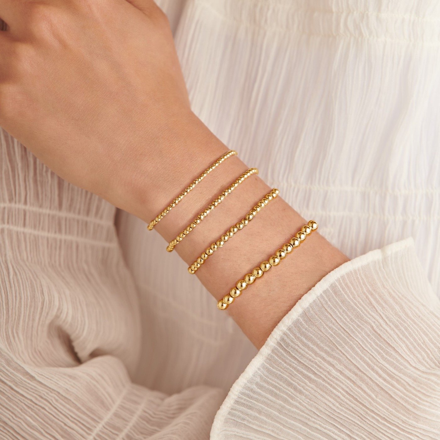 Joma Jewellery 4mm Stacking Bracelet In Gold Plating