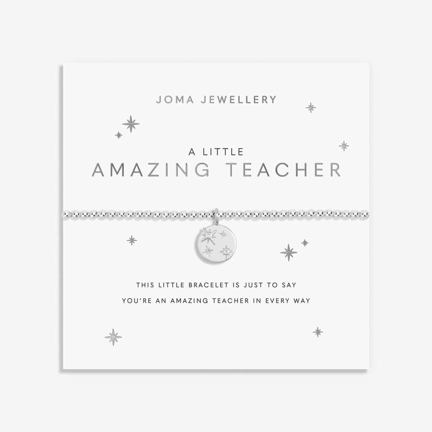 Joma Jewellery A Little Amazing Teacher Silver Bracelet