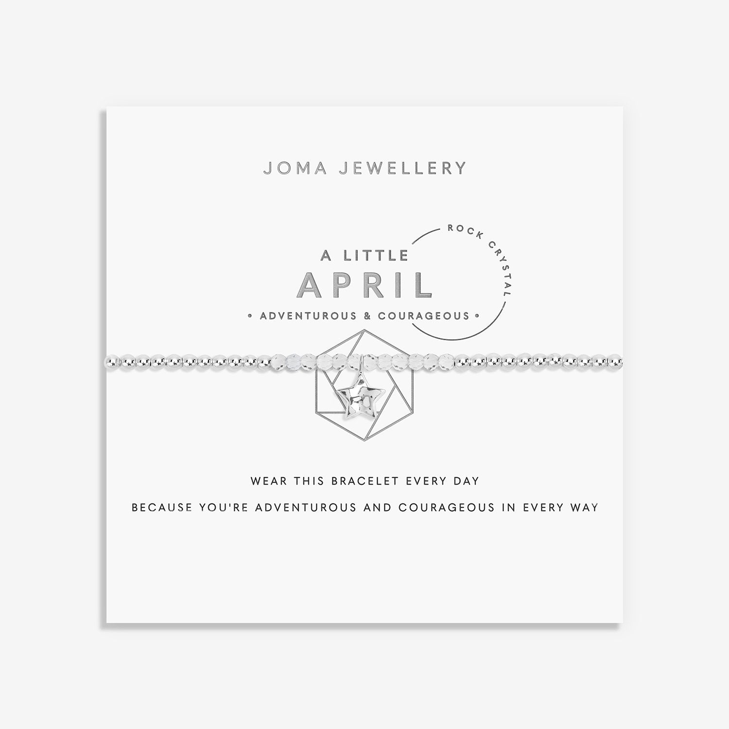 Joma Jewellery A Little April Rock Crystal Birthstone Bracelet