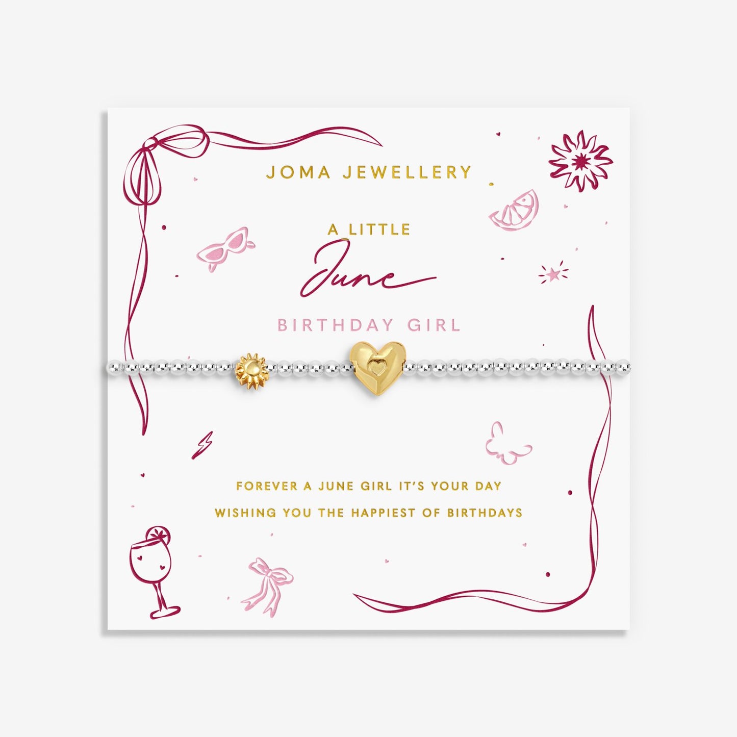 Joma Jewellery A Little Birth Month June Silver Plated Bracelet