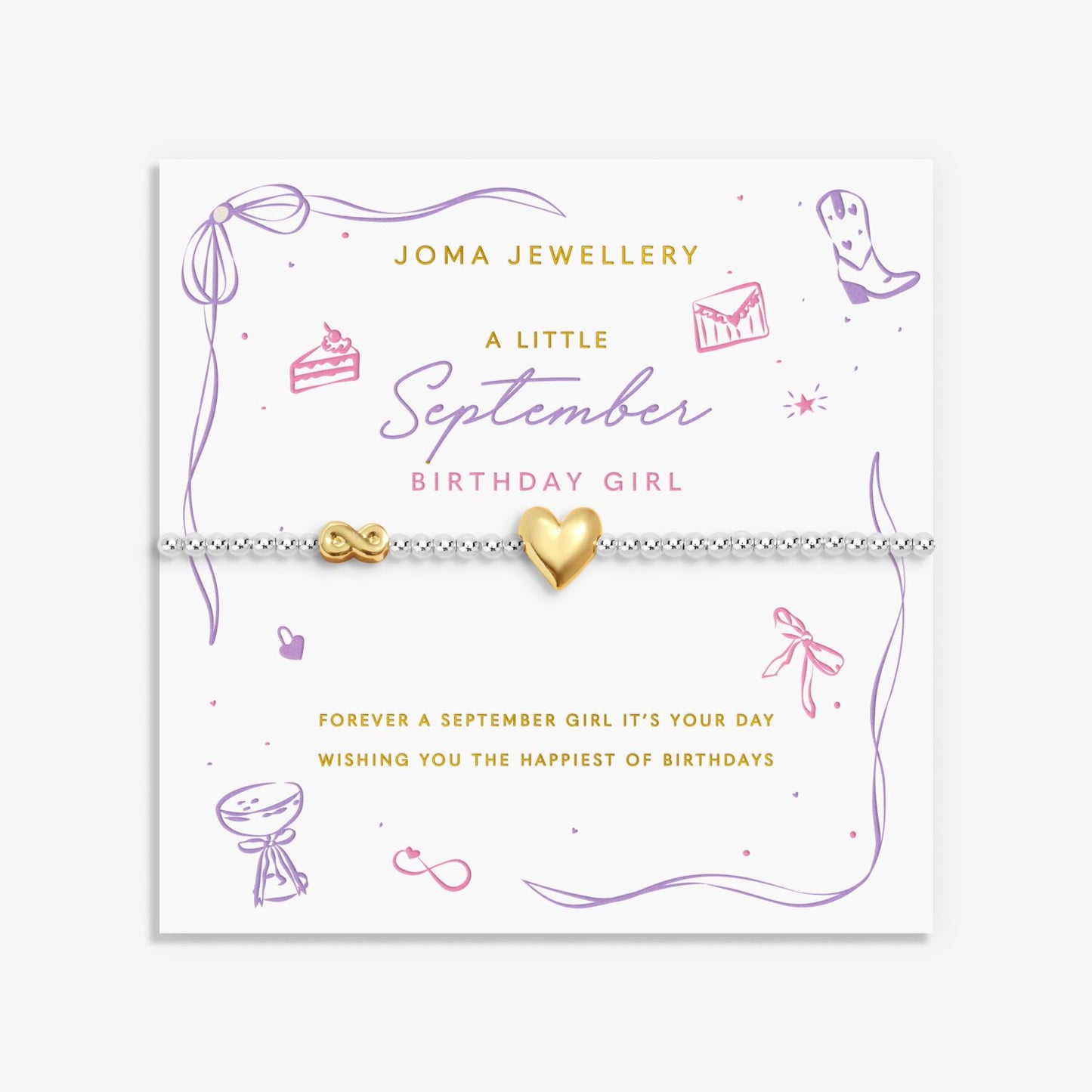 Joma Jewellery A Little Birth Month September Silver Plated Bracelet