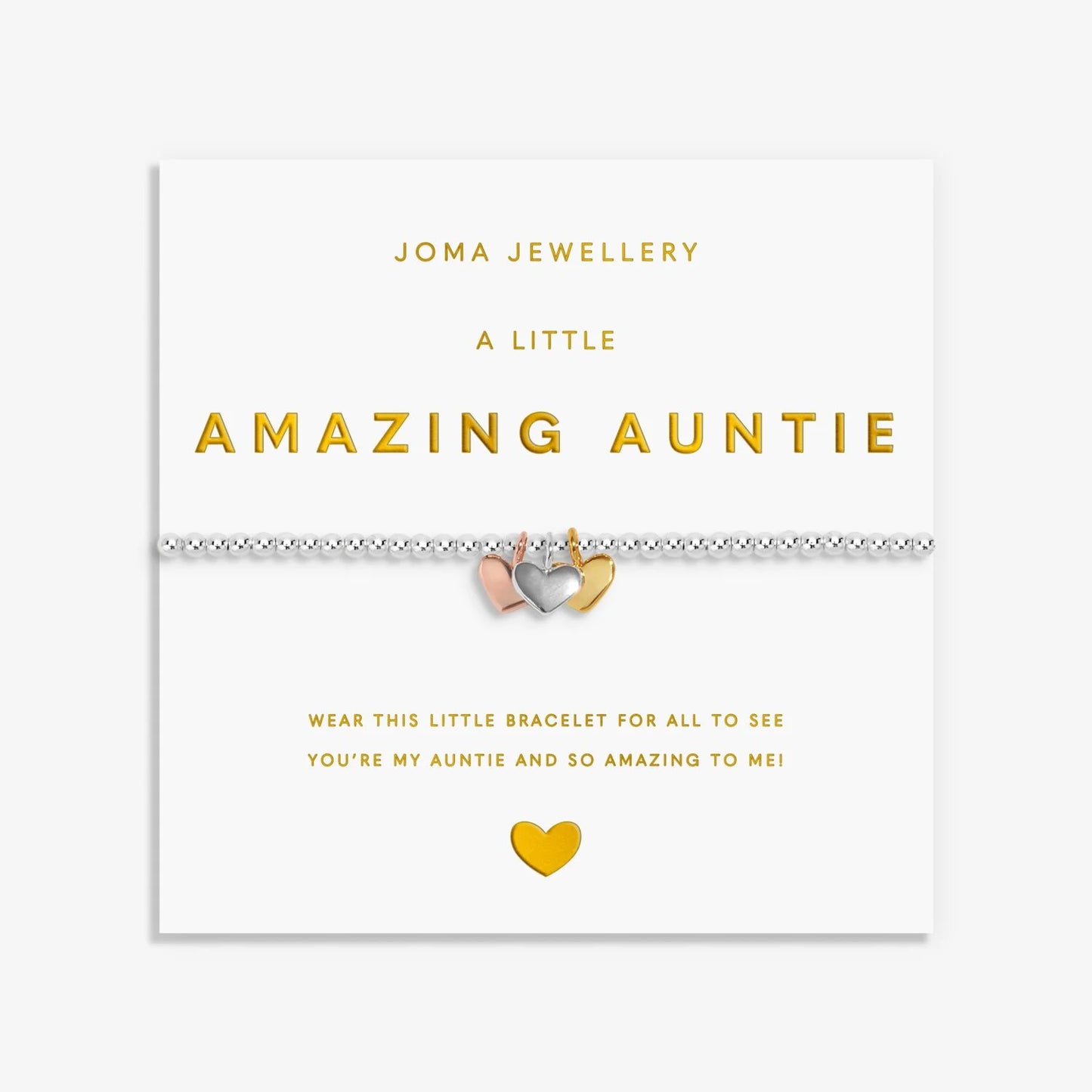 Joma Jewellery A Little Charmed Moments Amazing Auntie Silver Plated Bracelet