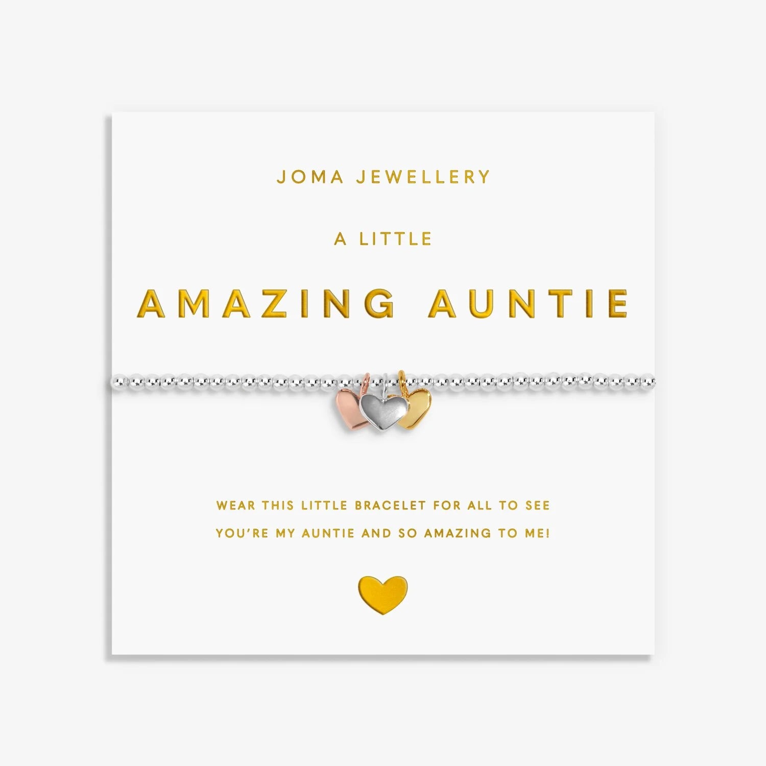 Joma Jewellery A Little Charmed Moments Amazing Auntie Silver Plated Bracelet