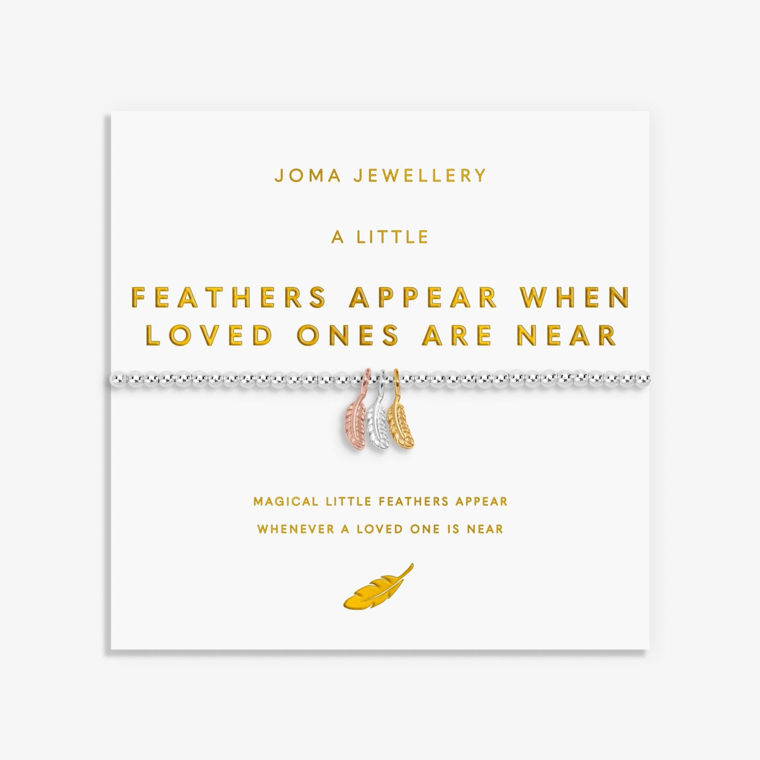 Joma Jewellery A Little Charmed Moments Feathers Appear When Loved Ones Are Near Silver Plated Bracelet