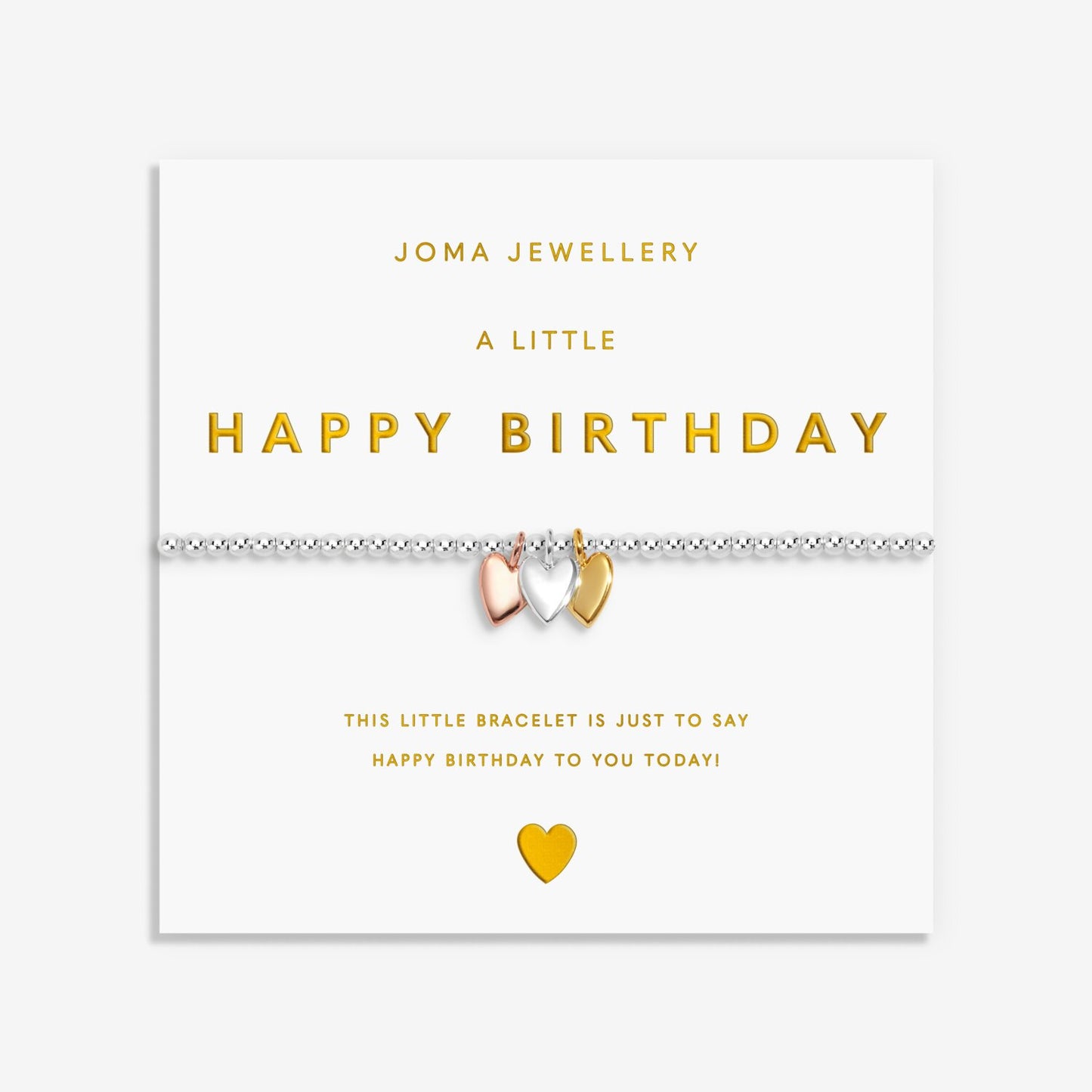 Joma Jewellery A Little Charmed Moments Happy Birthday Silver Plated Bracelet