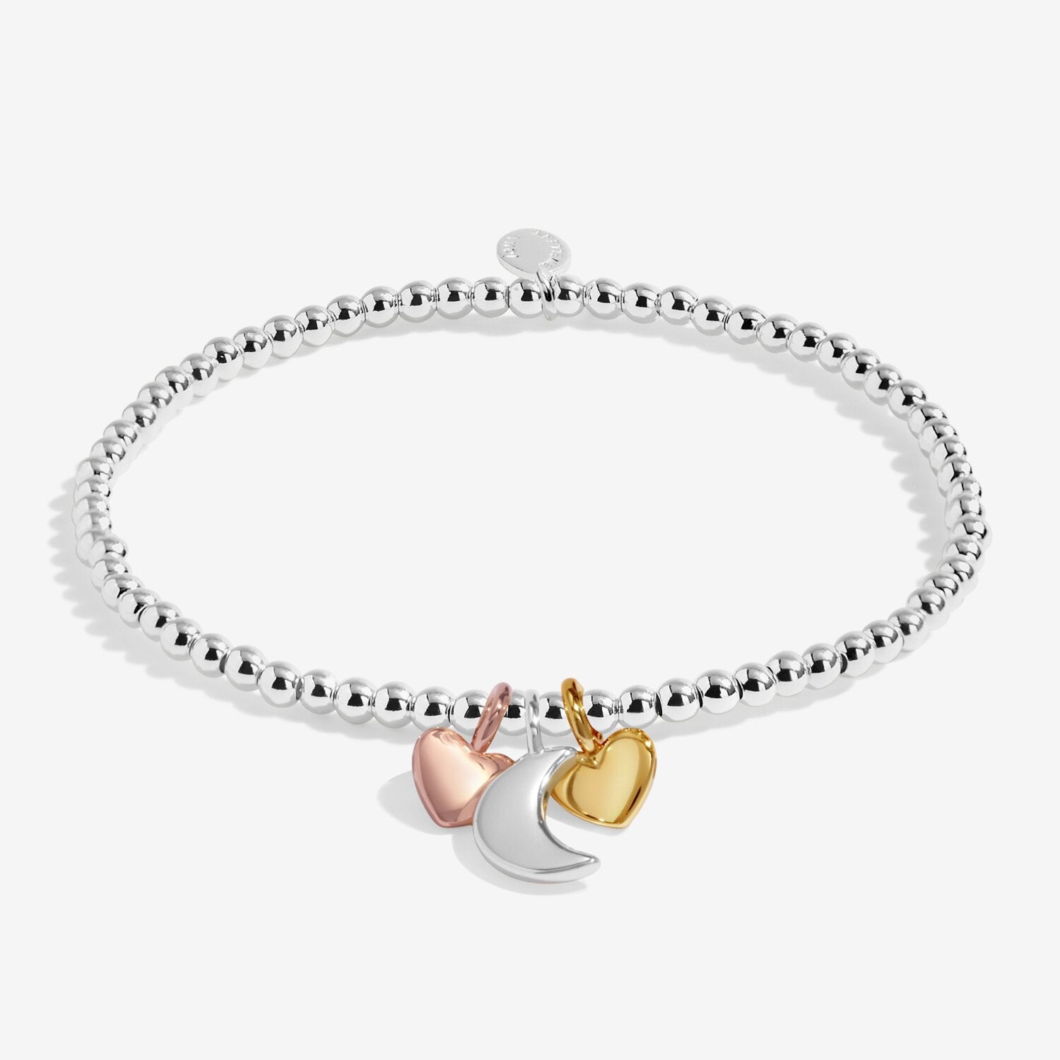 Joma Jewellery A Little Charmed Moments Love You To The Moon & Back Silver Plated Bracelet 