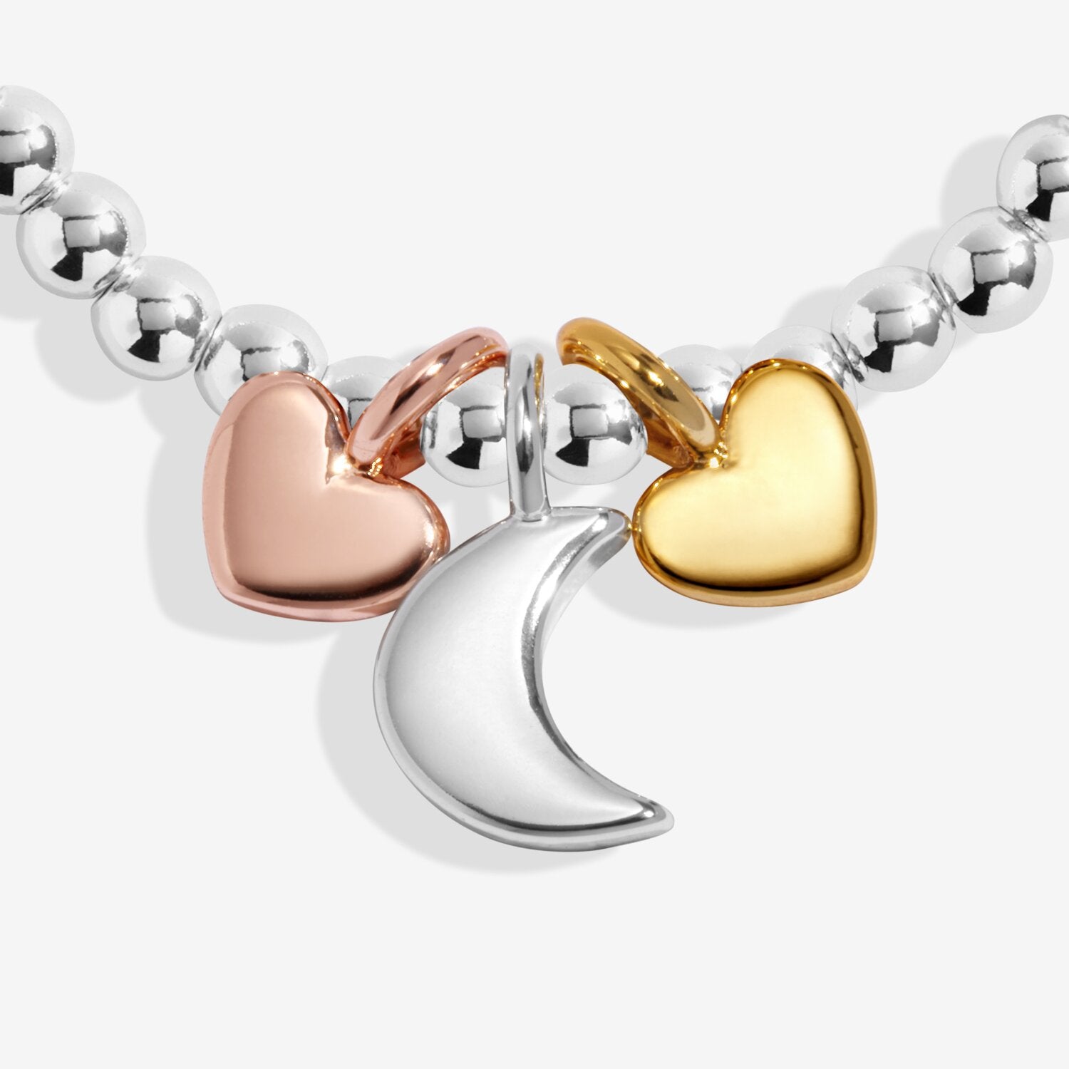 Joma Jewellery A Little Charmed Moments Love You To The Moon & Back Silver Plated Bracelet 
