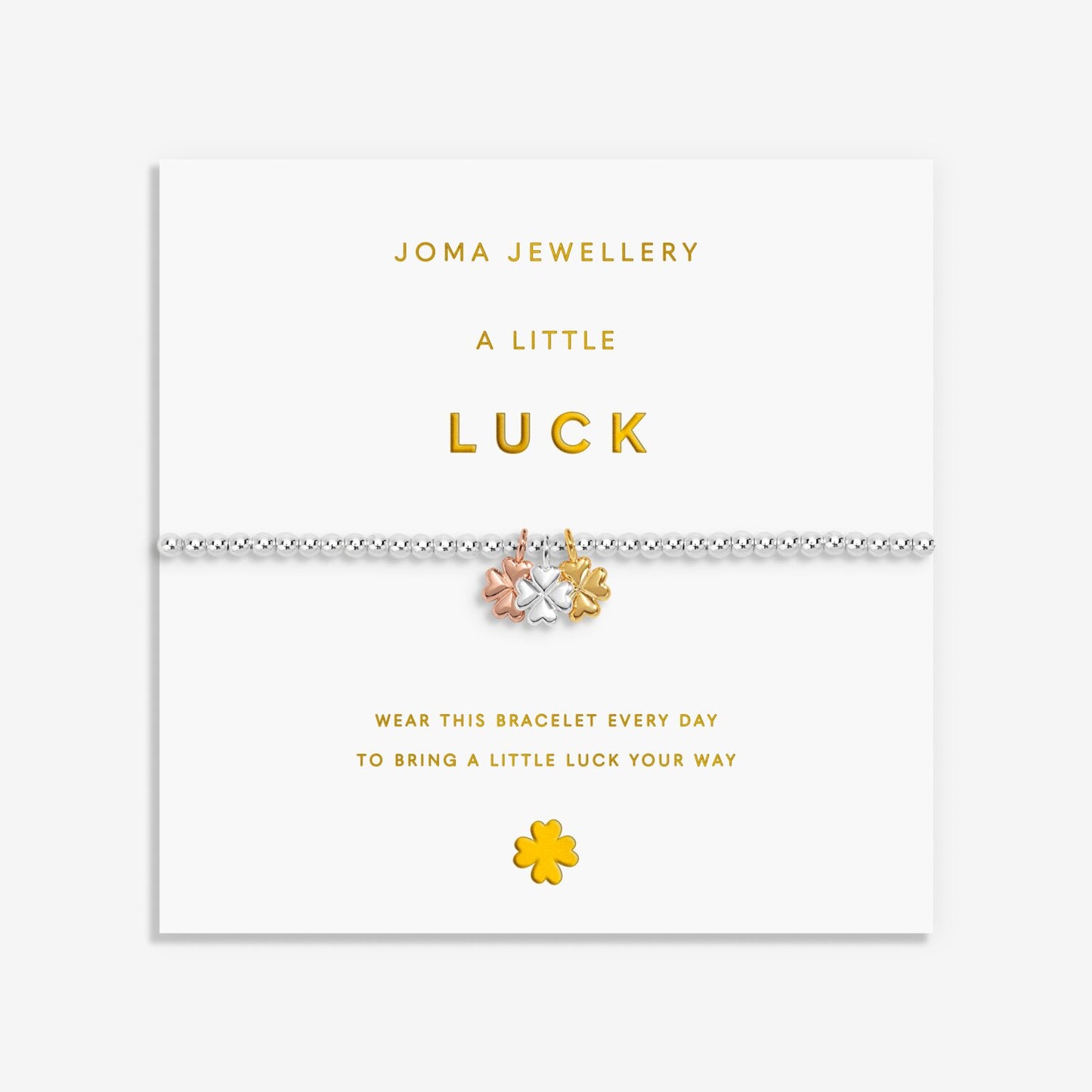 Joma Jewellery A Little Charmed Moments Luck Silver Plated Bracelet