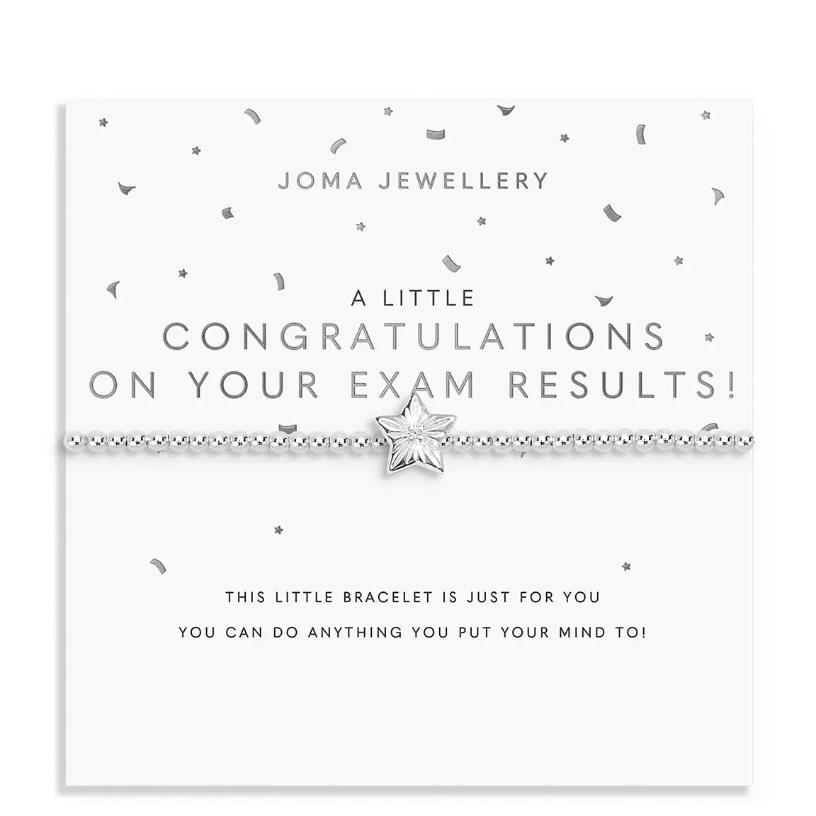 Joma Jewellery A Little Congratulations On Your Exam Results Silver Plated Bracelet