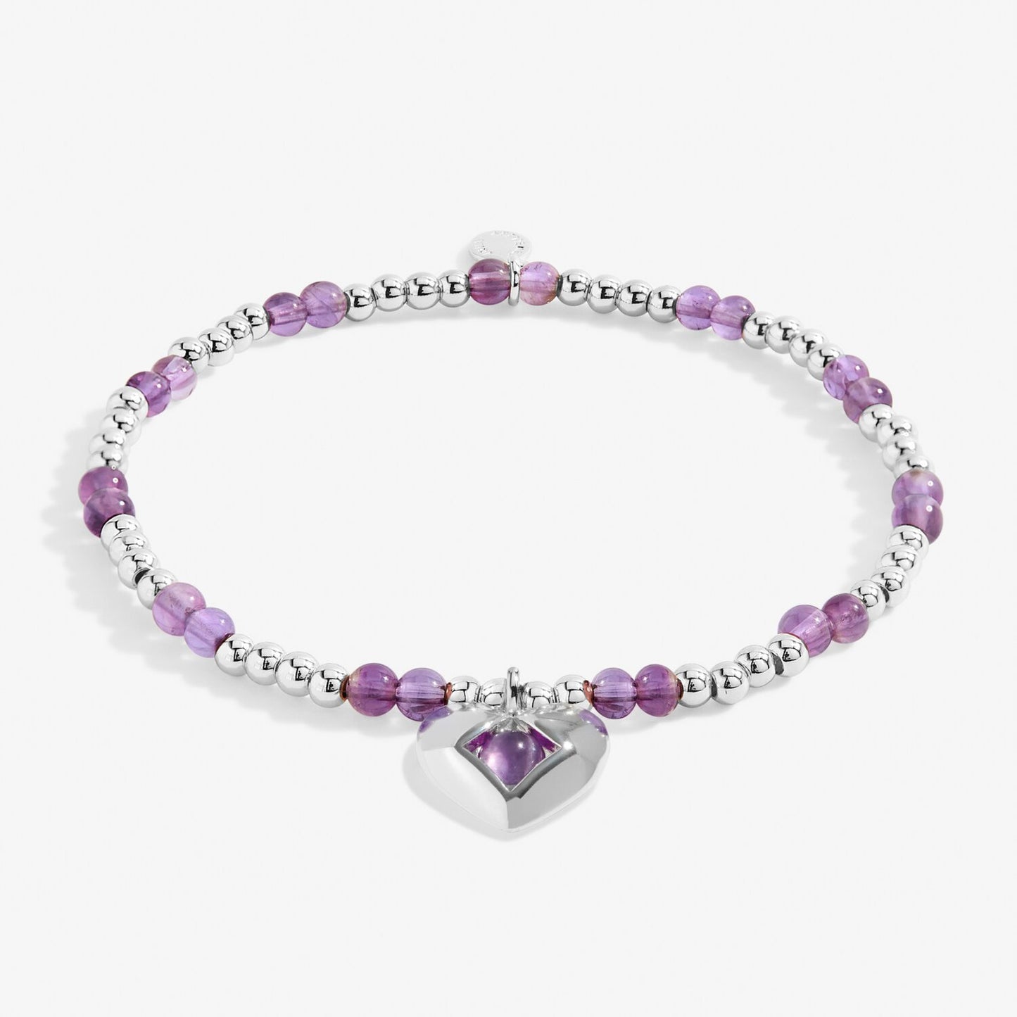Joma Jewellery A Little February Amethyst Silver Plated Bracelet