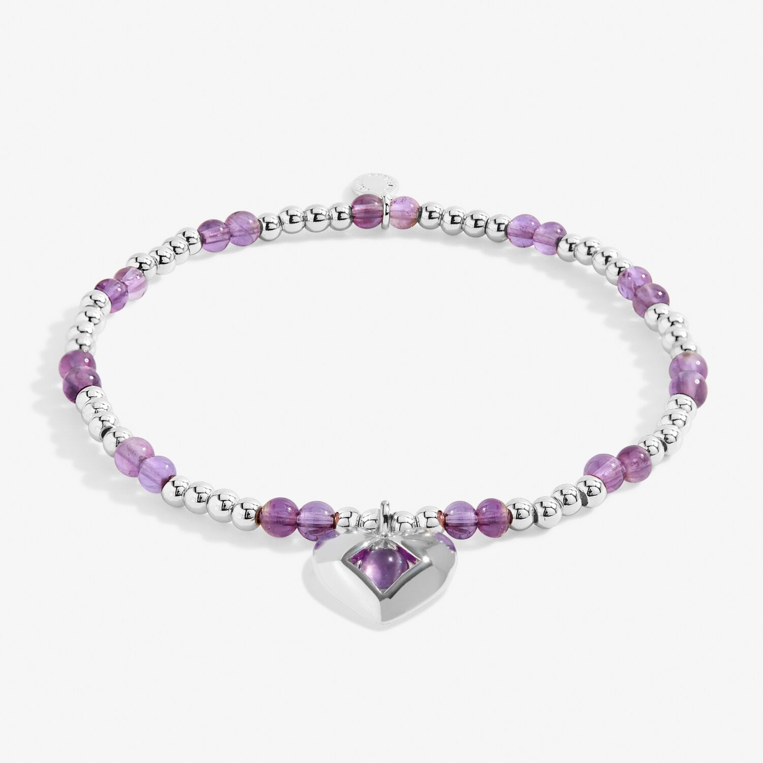 Joma Jewellery A Little February Amethyst Silver Plated Bracelet