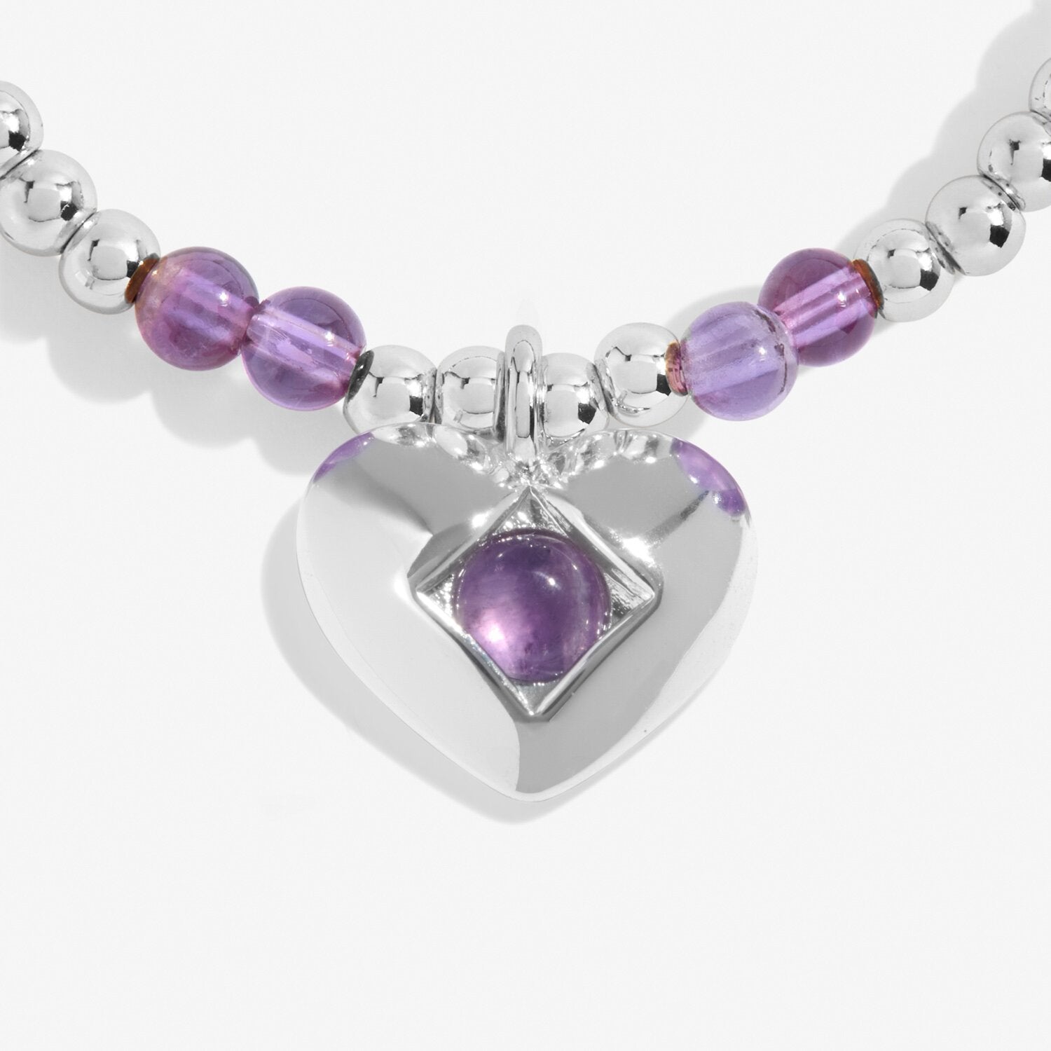 Joma Jewellery A Little February Amethyst Silver Plated Bracelet