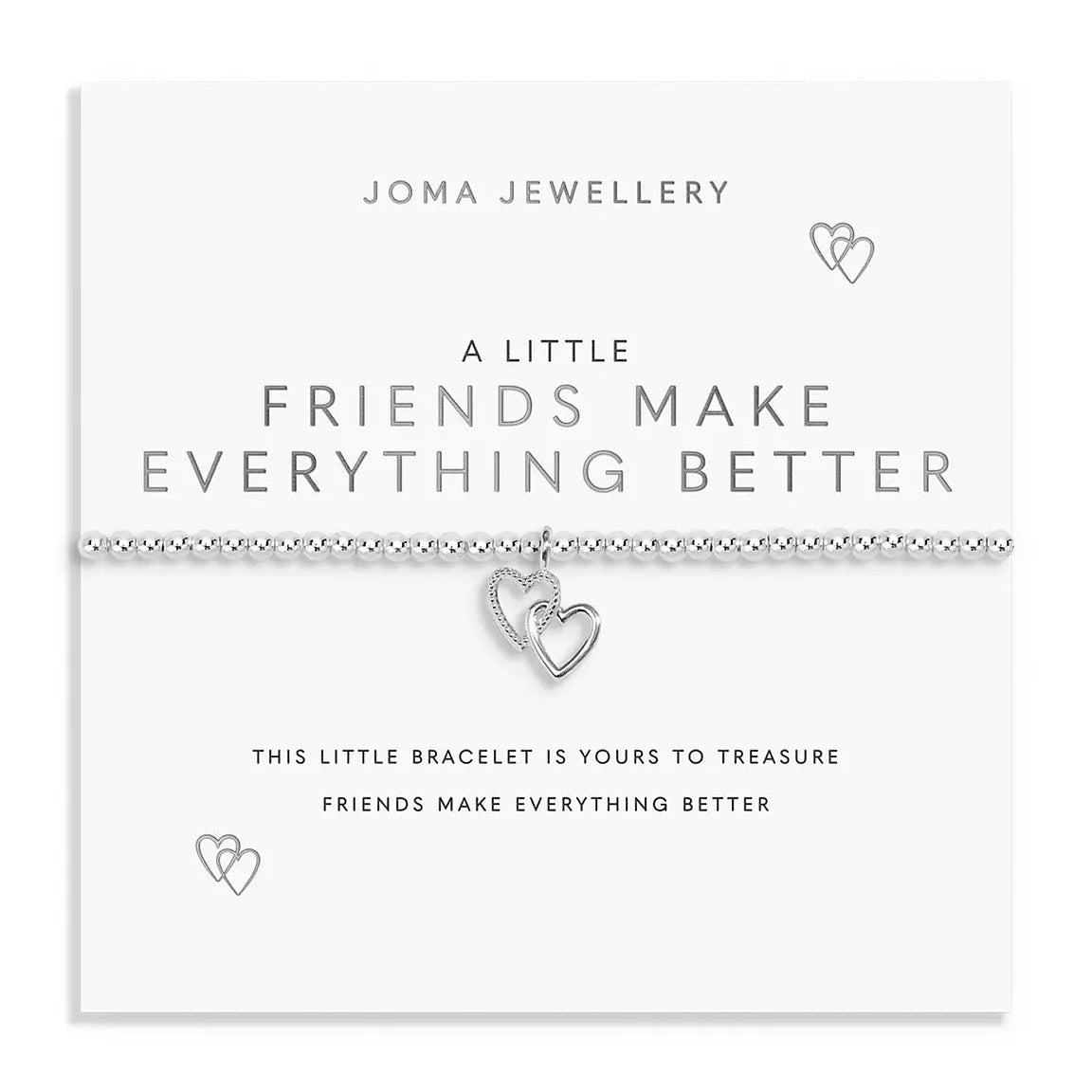Joma Jewellery A Little Friends Make Everything Better Silver Plated Bracelet