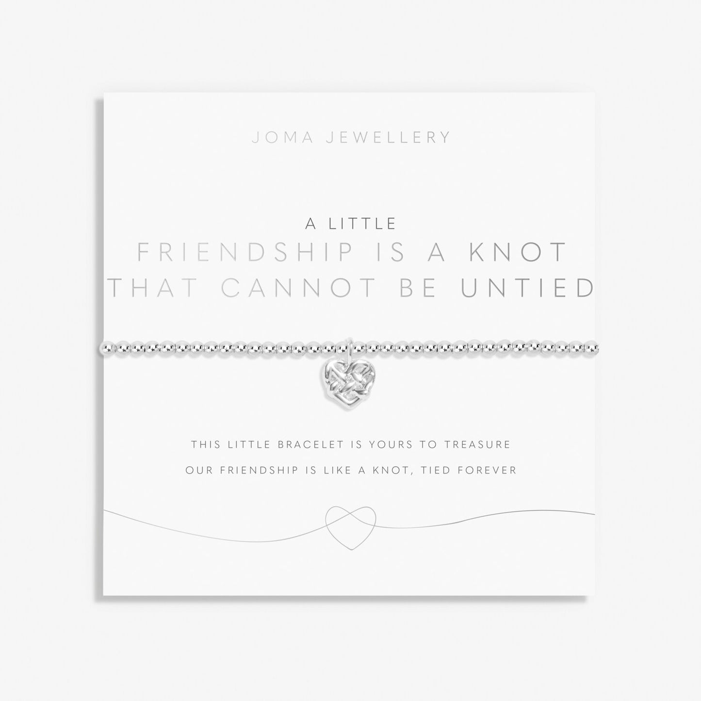 Joma Jewellery A Little Friendship Is A Knot That Cannot Be Untied Bracelet