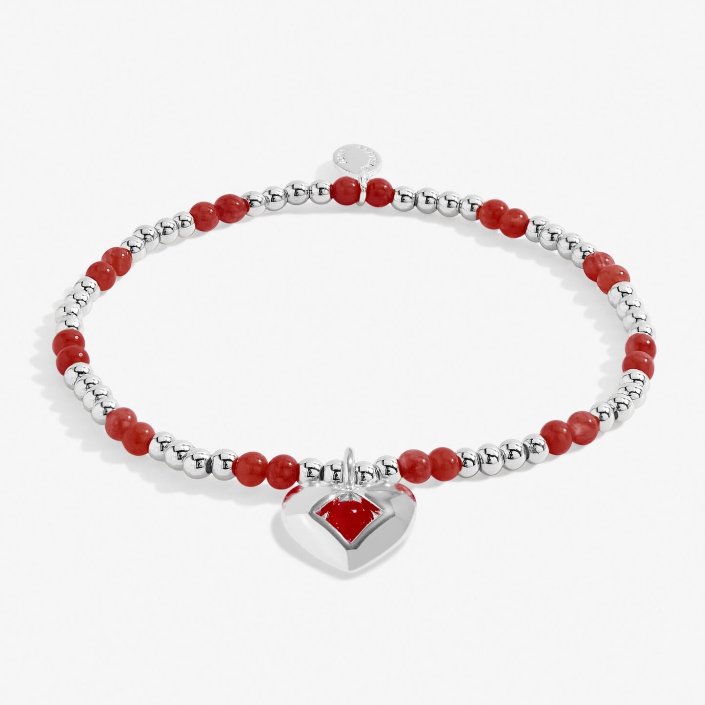 Joma Jewellery A Little January Garnet Silver Plated Bracelet