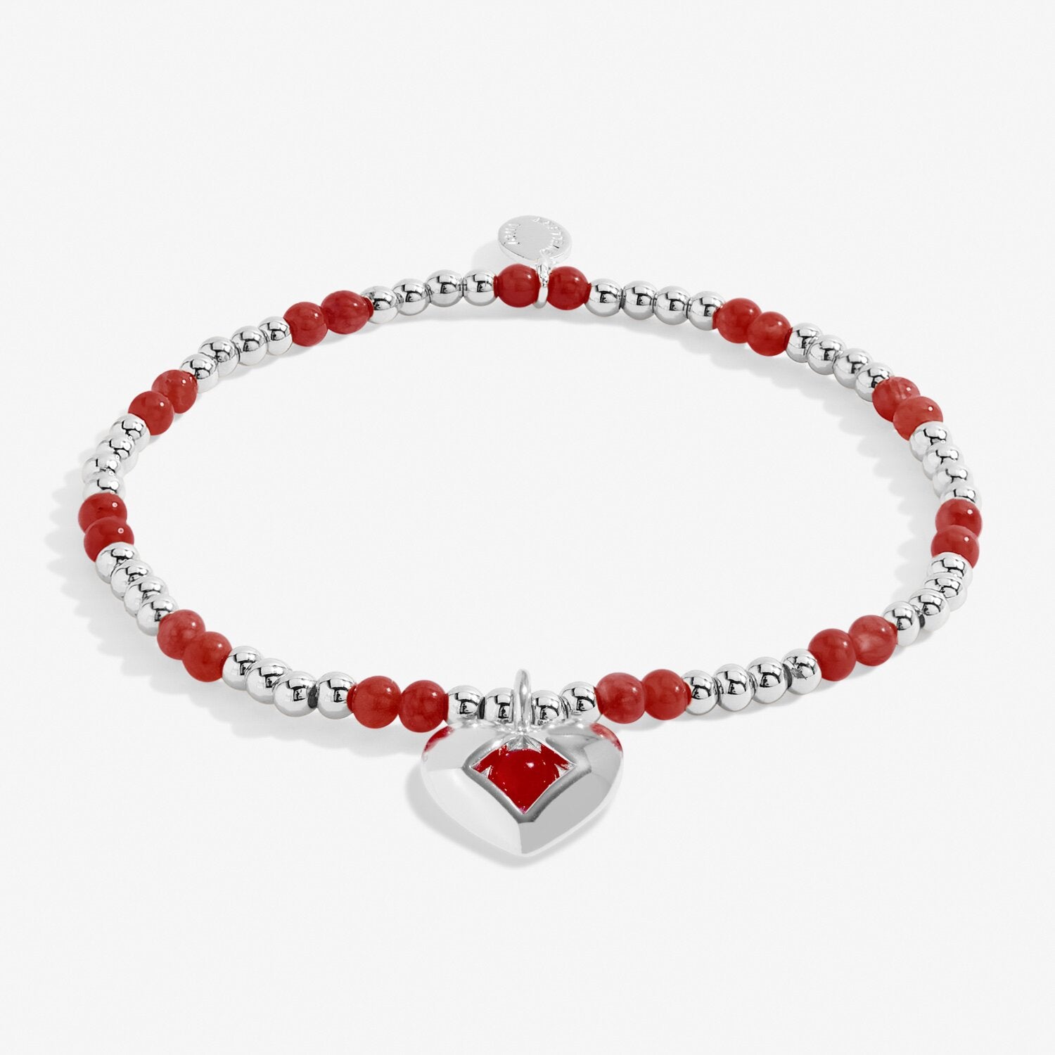 Joma Jewellery A Little January Garnet Silver Plated Bracelet