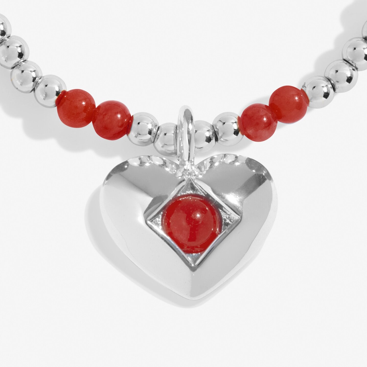 Joma Jewellery A Little January Garnet Silver Plated Bracelet