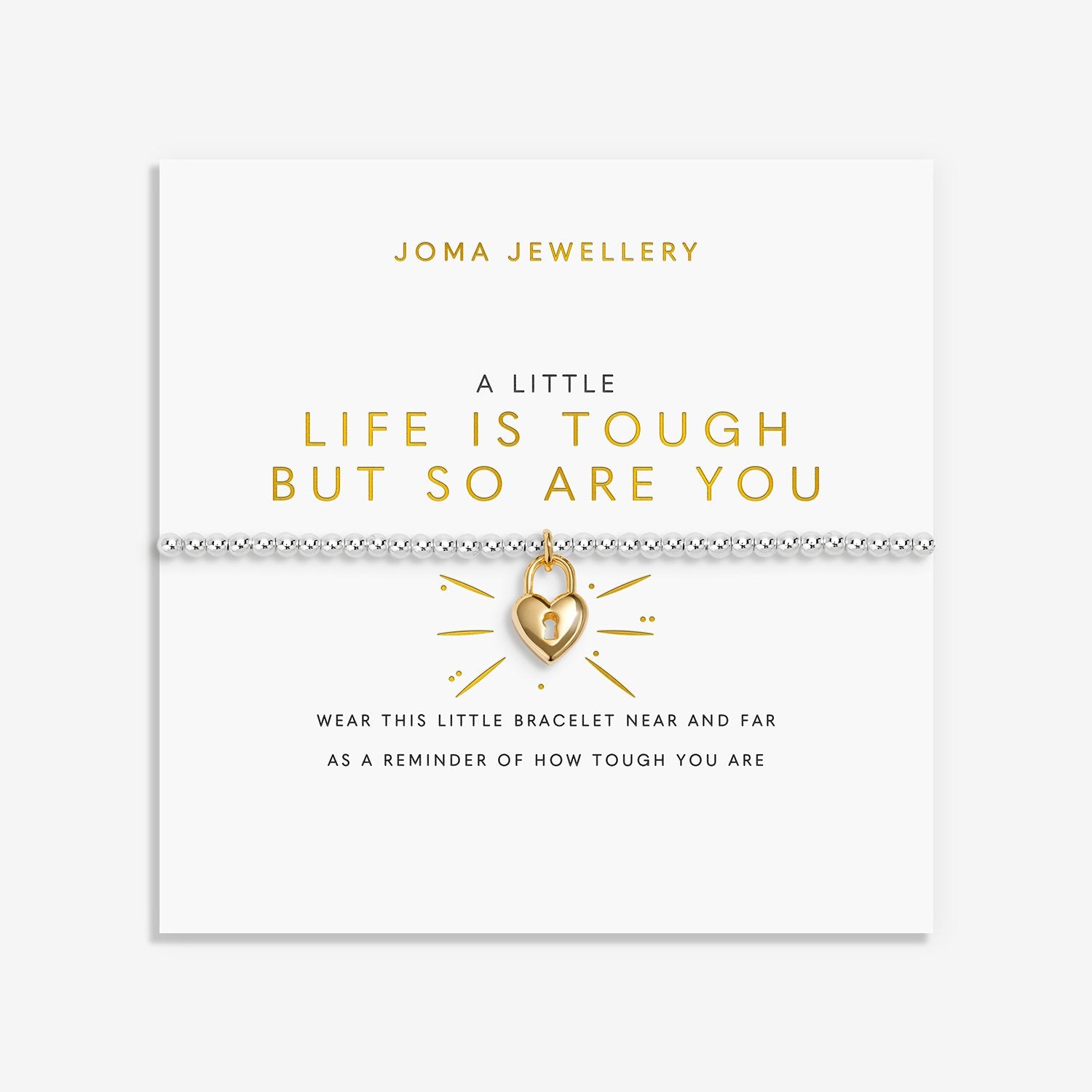 Joma Jewellery A Little Life Is Tough But So Are You Bracelet