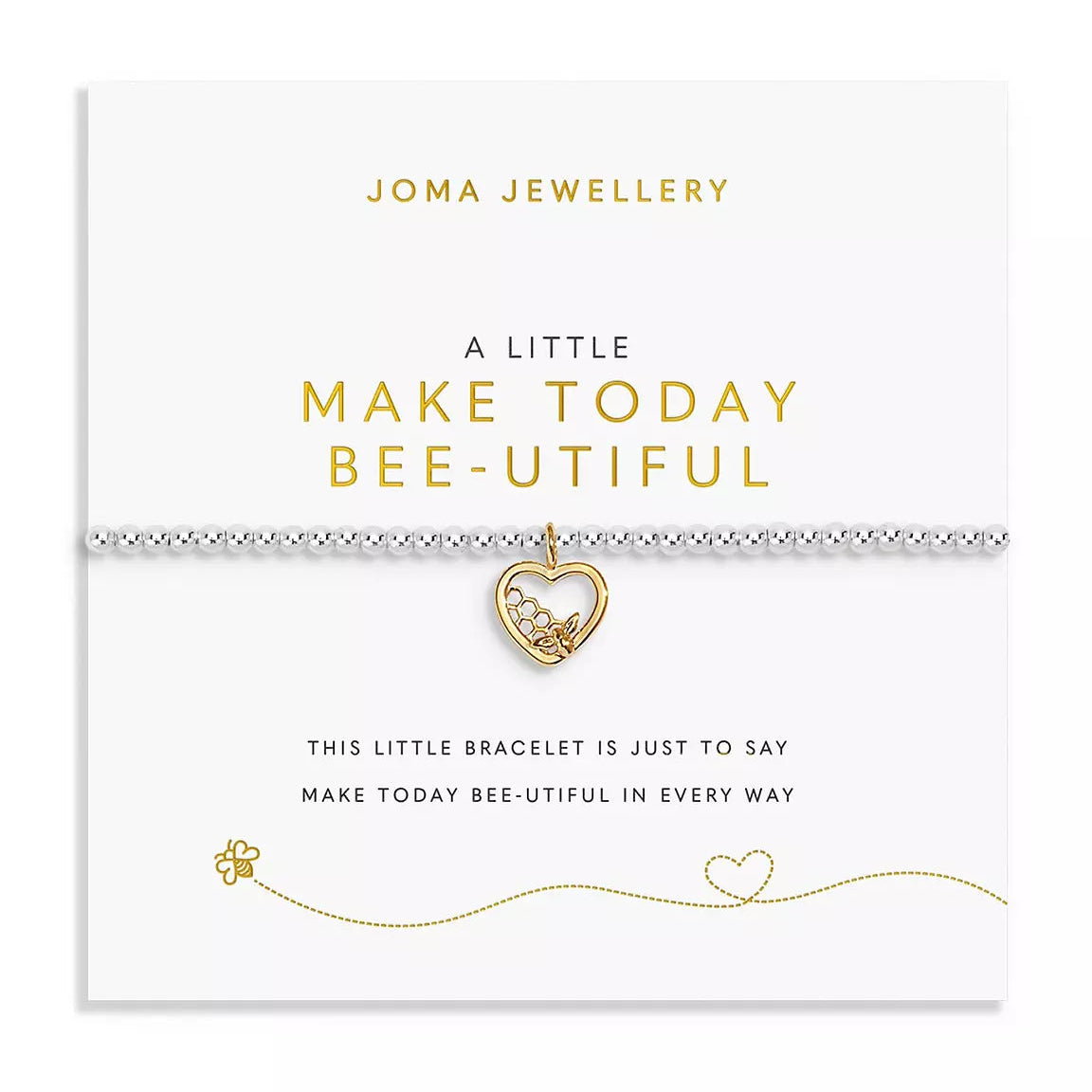 Joma Jewellery A Little Make Today Bee-Utiful Silver & Gold Plated Bracelet