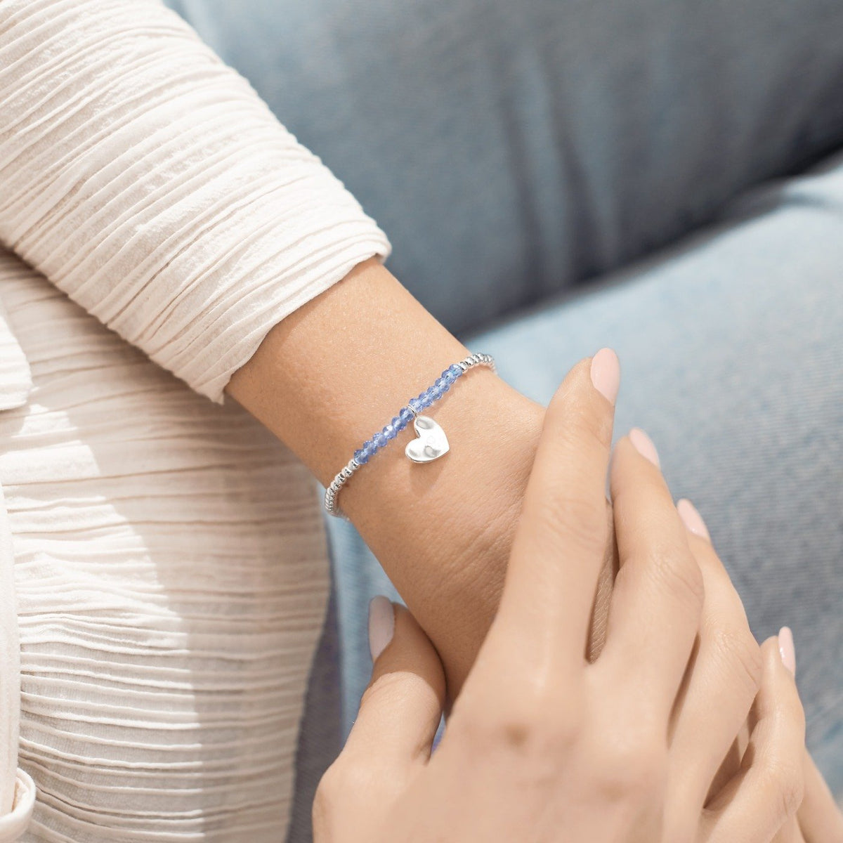 Joma Jewellery A Little March Aqua Crystal Birthstone Bracelet