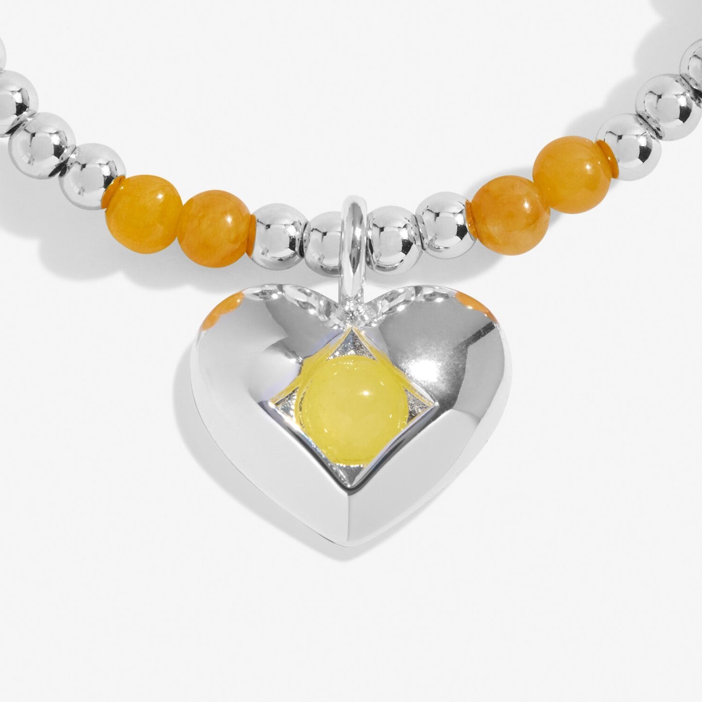 Joma Jewellery A Little November Yellow Quartz Silver Plated Bracelet