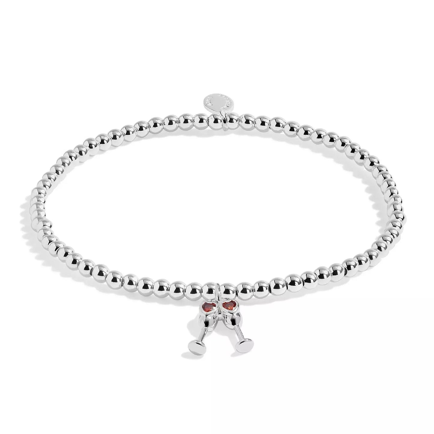 Joma Jewellery A Little Sip Sip Hooray It's Your Birthday Silver Plated Bracelet