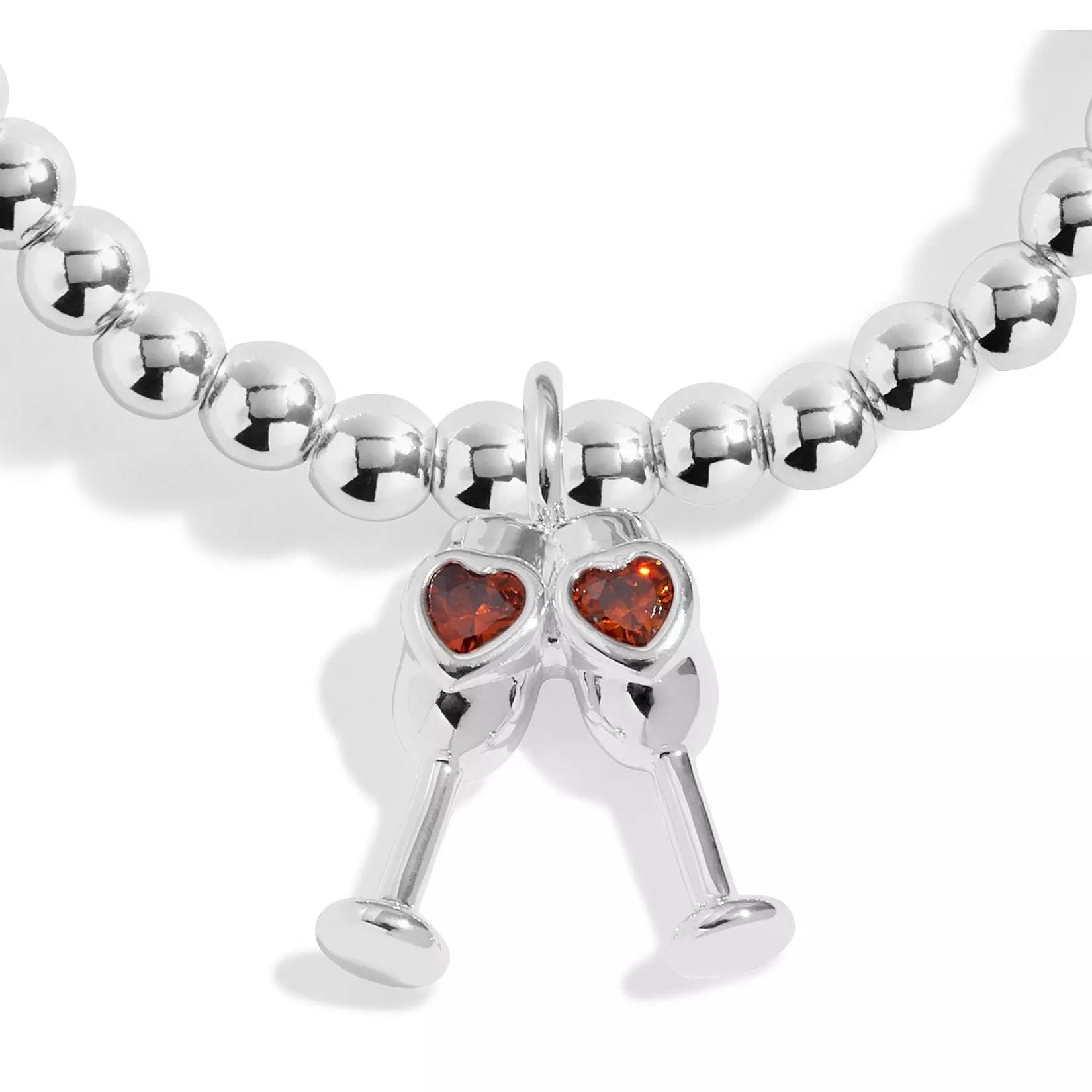 Joma Jewellery A Little Sip Sip Hooray It's Your Birthday Silver Plated Bracelet