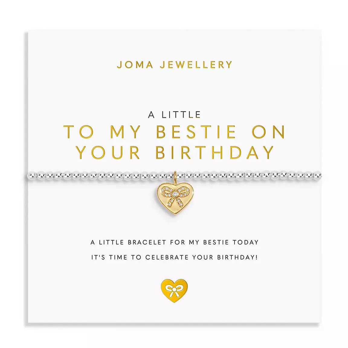 Joma Jewellery A Little To My Bestie On Your Birthday Silver & Gold Plated Bracelet