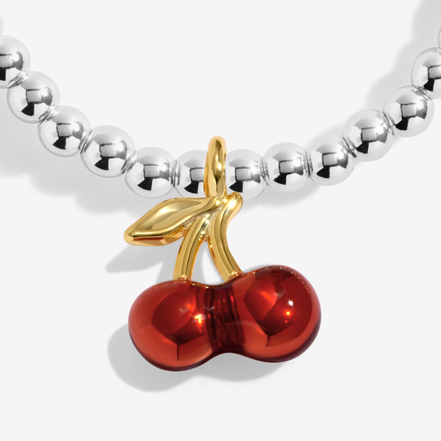 Joma Jewellery A Little Vibes Cherry On Top Silver Plated Bracelet
