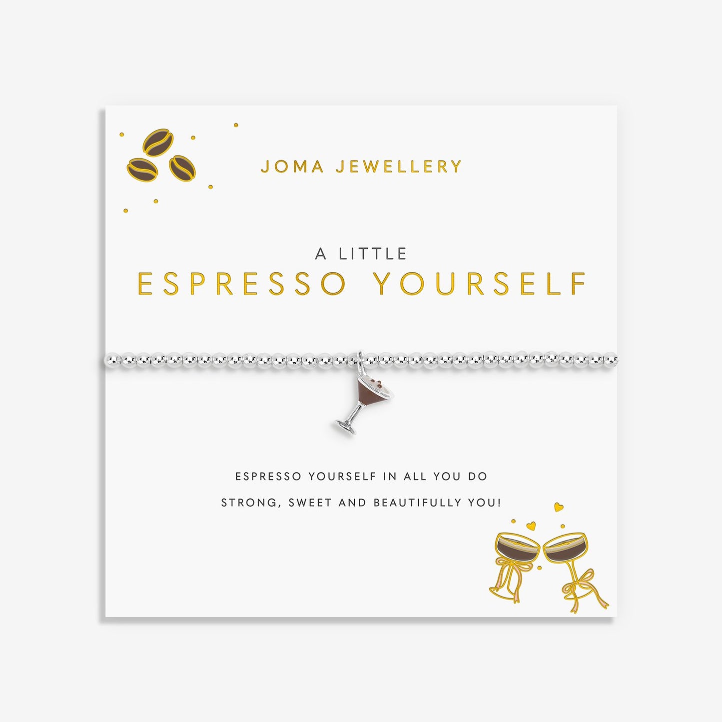 Joma Jewellery A Little Vibes Espresso Yourself Bracelet