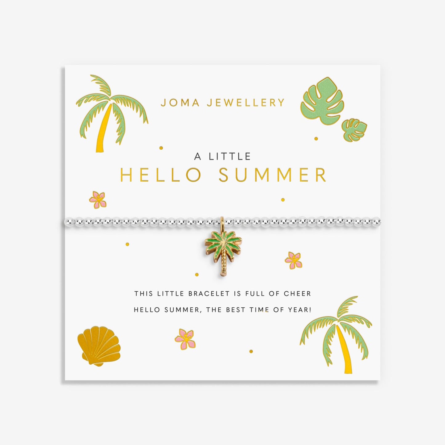 Joma Jewellery A Little Vibes Hello Summer Silver Plated Bracelet