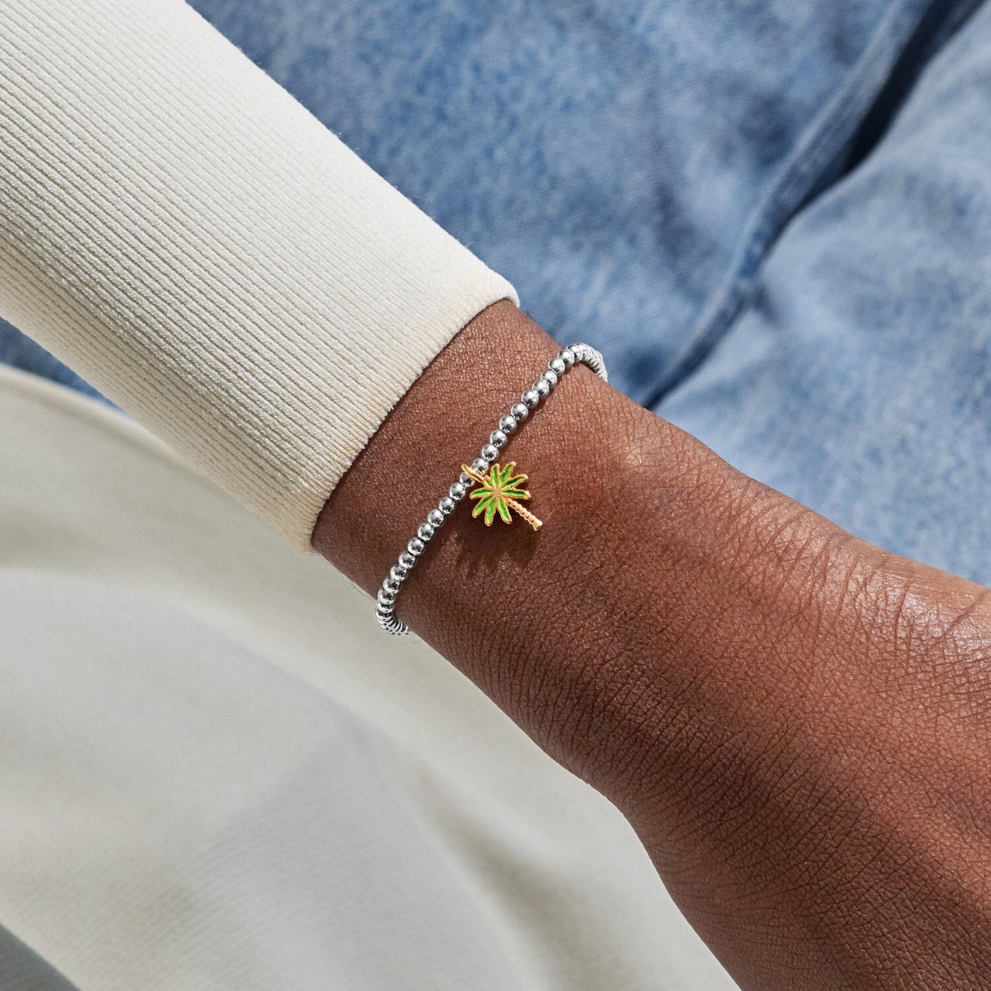 Joma Jewellery A Little Vibes Hello Summer Silver Plated Bracelet