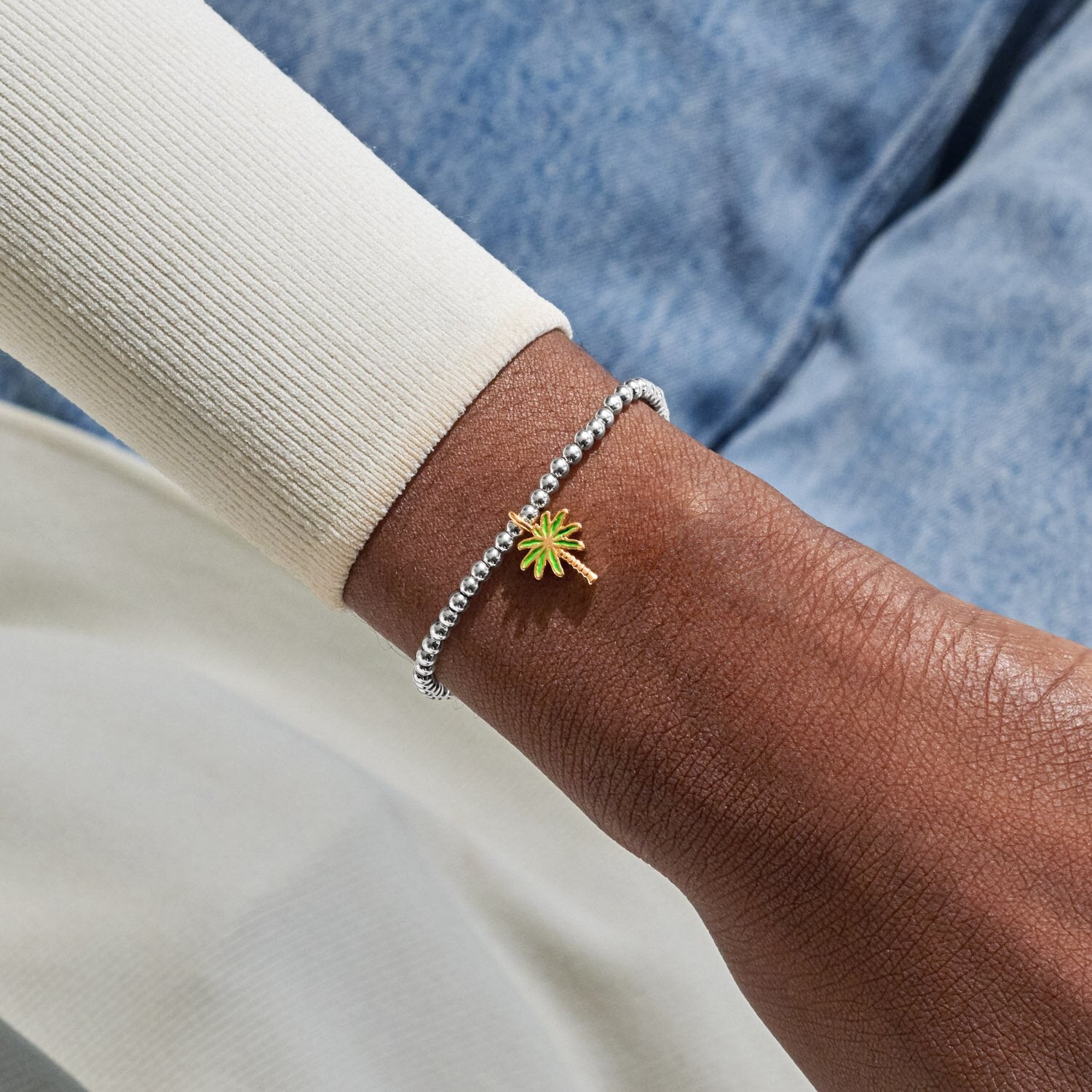 Joma Jewellery A Little Vibes Hello Summer Silver Plated Bracelet