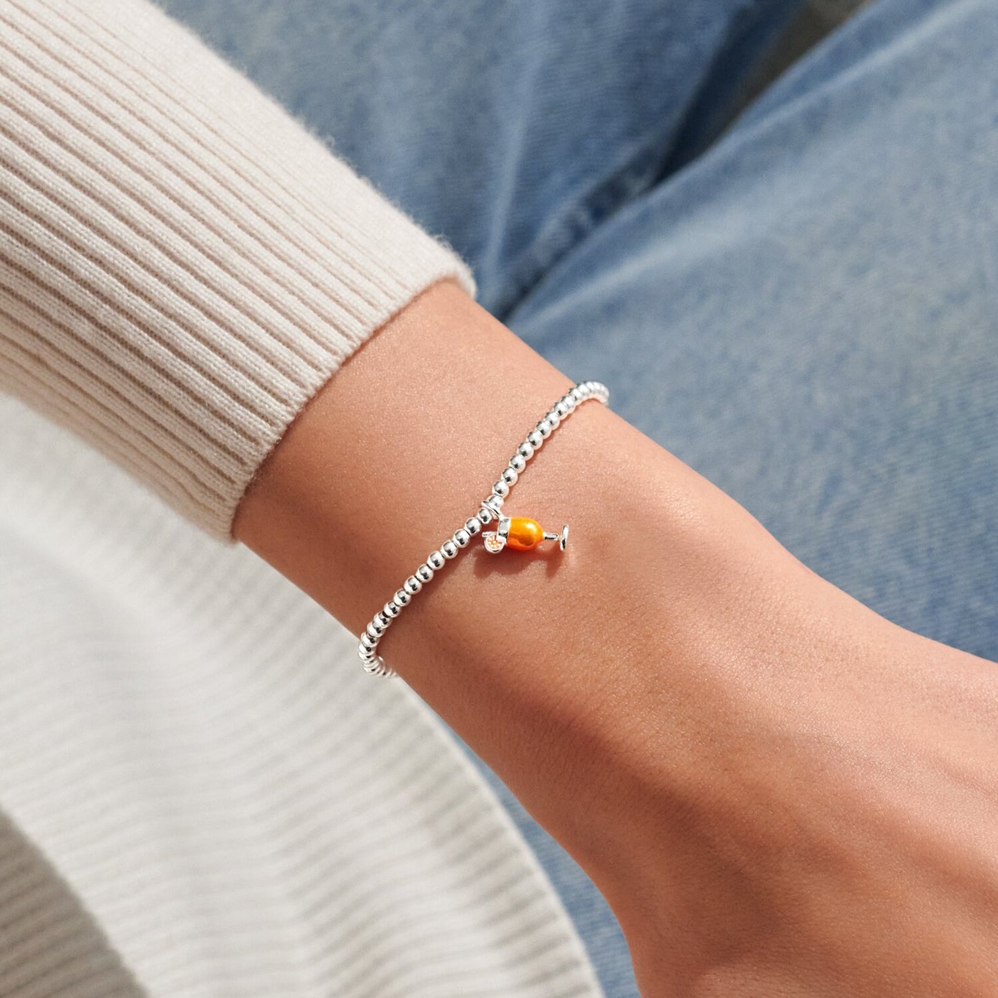 Joma Jewellery A Little Vibes It's Spritz O Clock Silver Plated Bracelet
