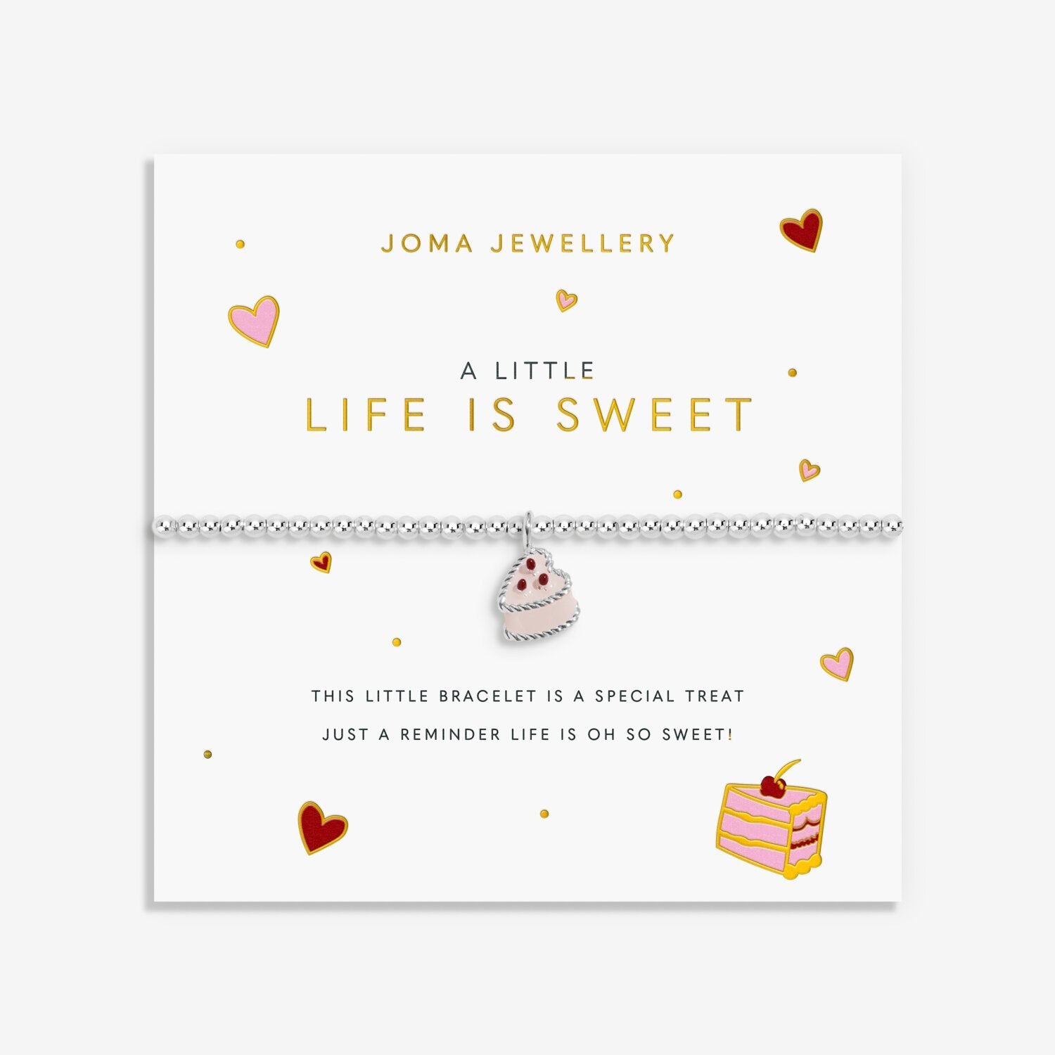 Joma Jewellery A Little Vibes Life Is Sweet Silver Plated Bracelet