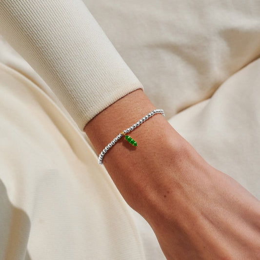 Joma Jewellery A Little Vibes Peas In A Pod Silver Plated Bracelet