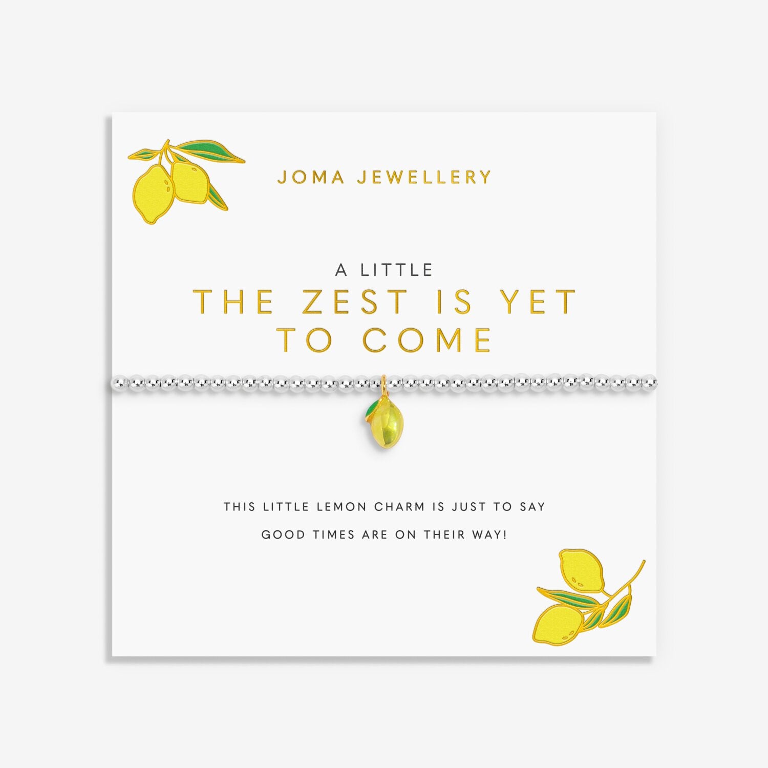 Joma Jewellery A Little Vibes The Zest Is Yet To Come Silver Plated Bracelet