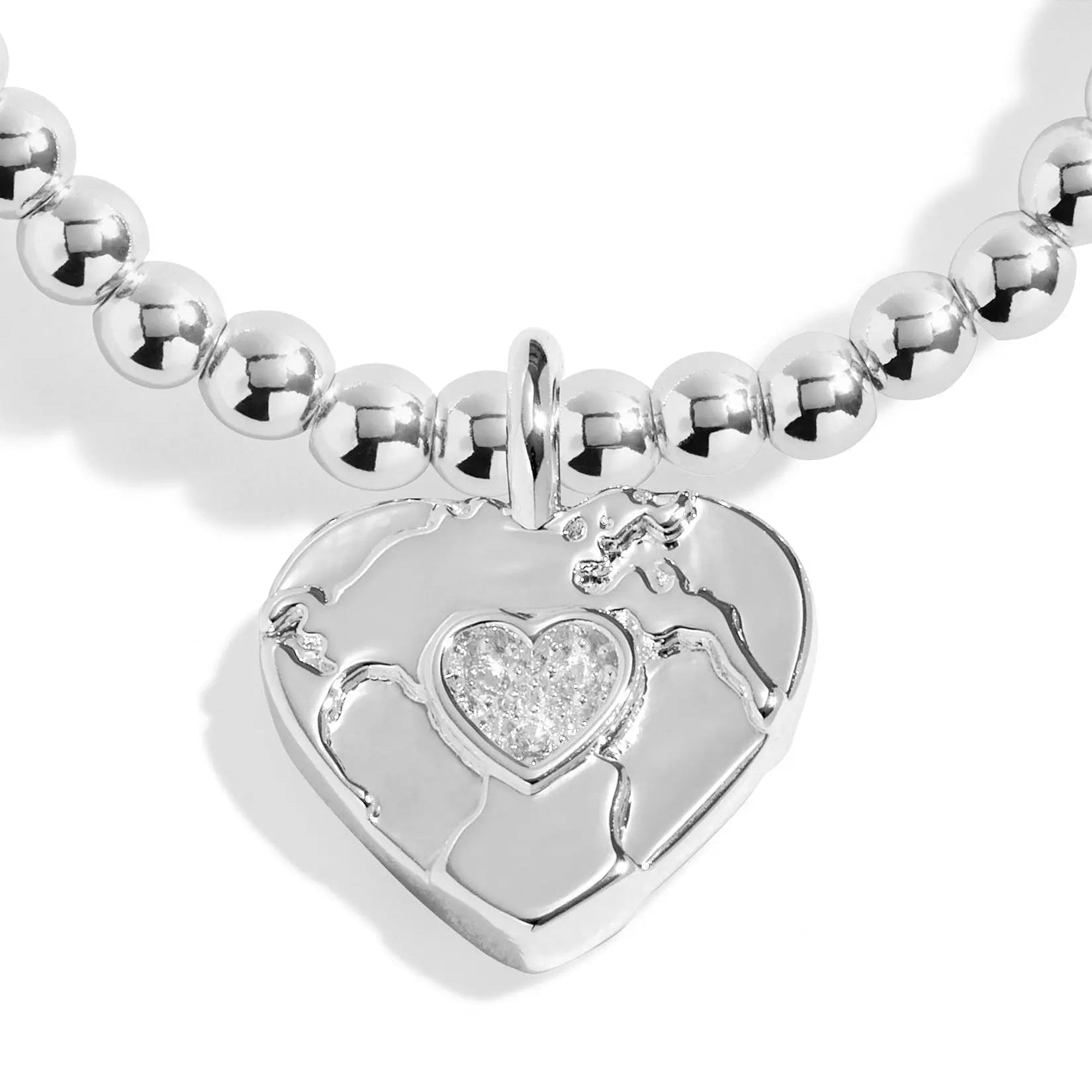 Joma Jewellery A Little your Friendship Means The World To Me Silver Plated Bracelet