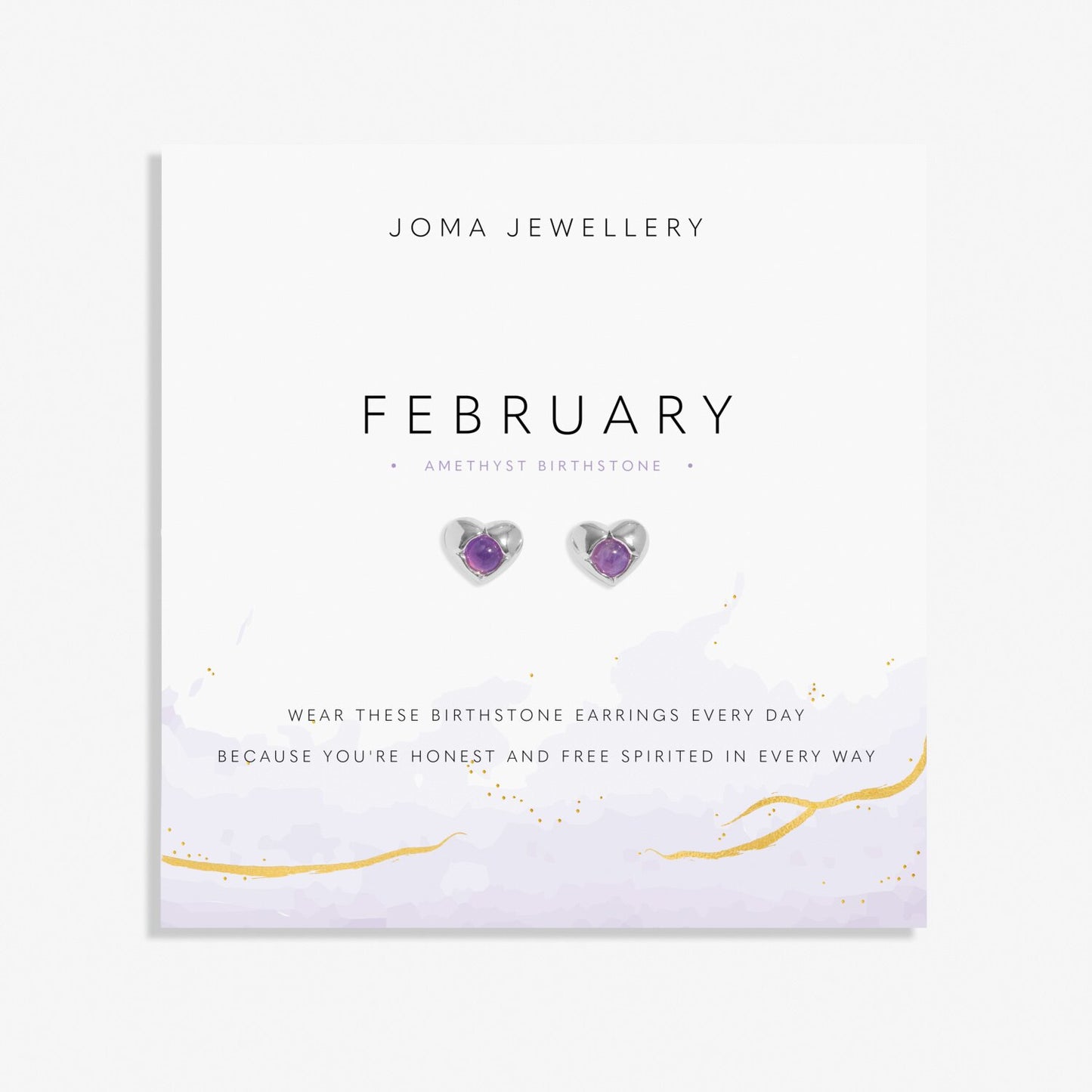 Joma Jewellery Birthstone February Earrings