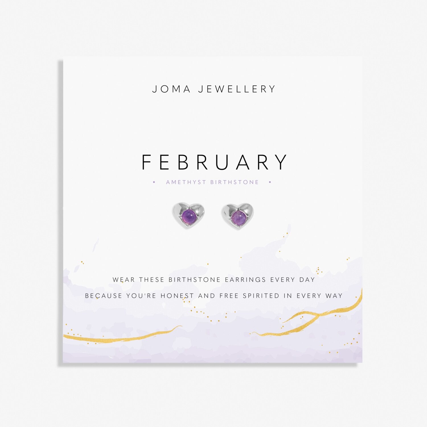Joma Jewellery Birthstone February Earrings