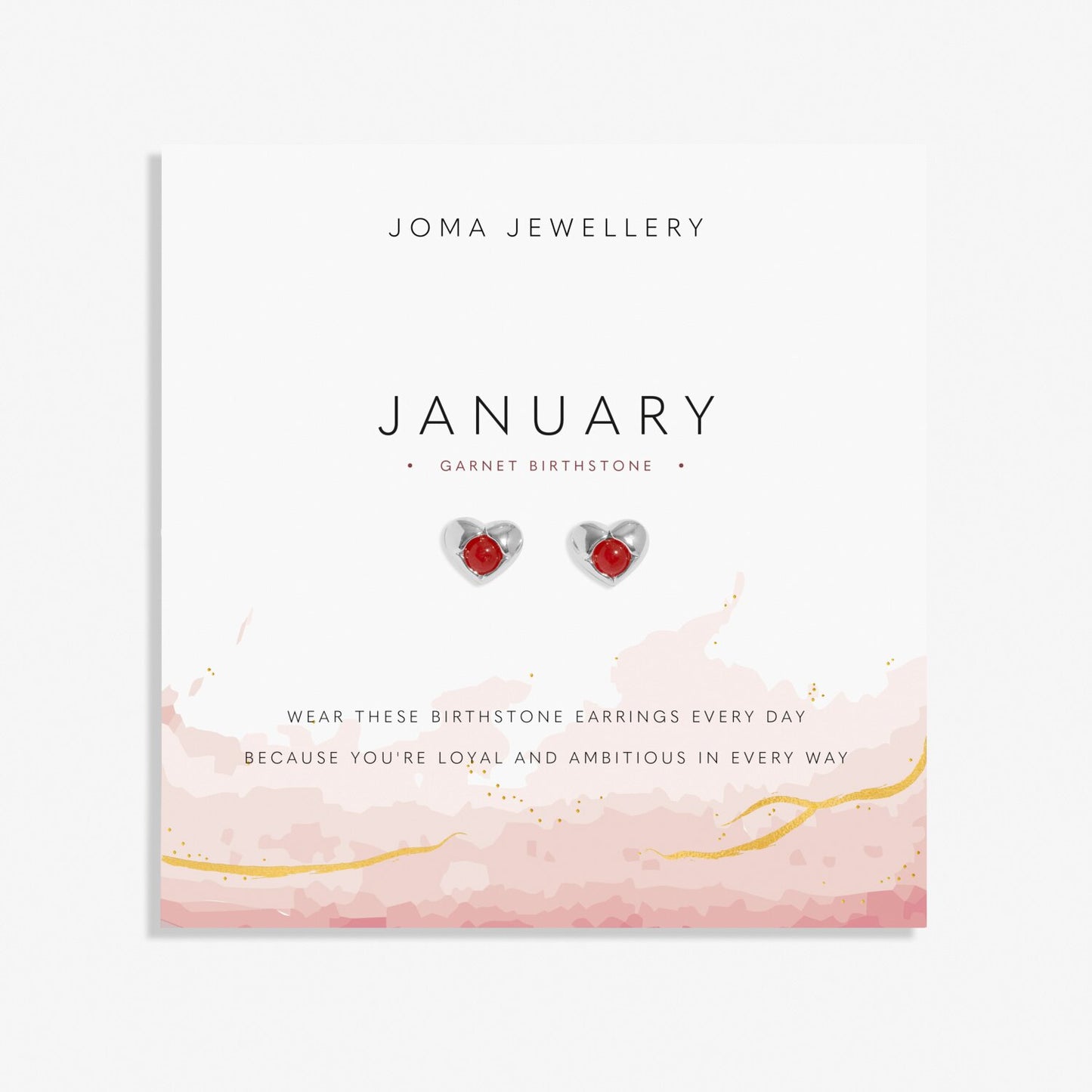 Joma Jewellery Birthstone January Earrings
