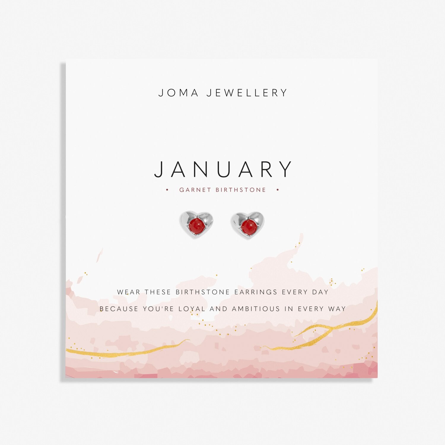 Joma Jewellery Birthstone January Earrings
